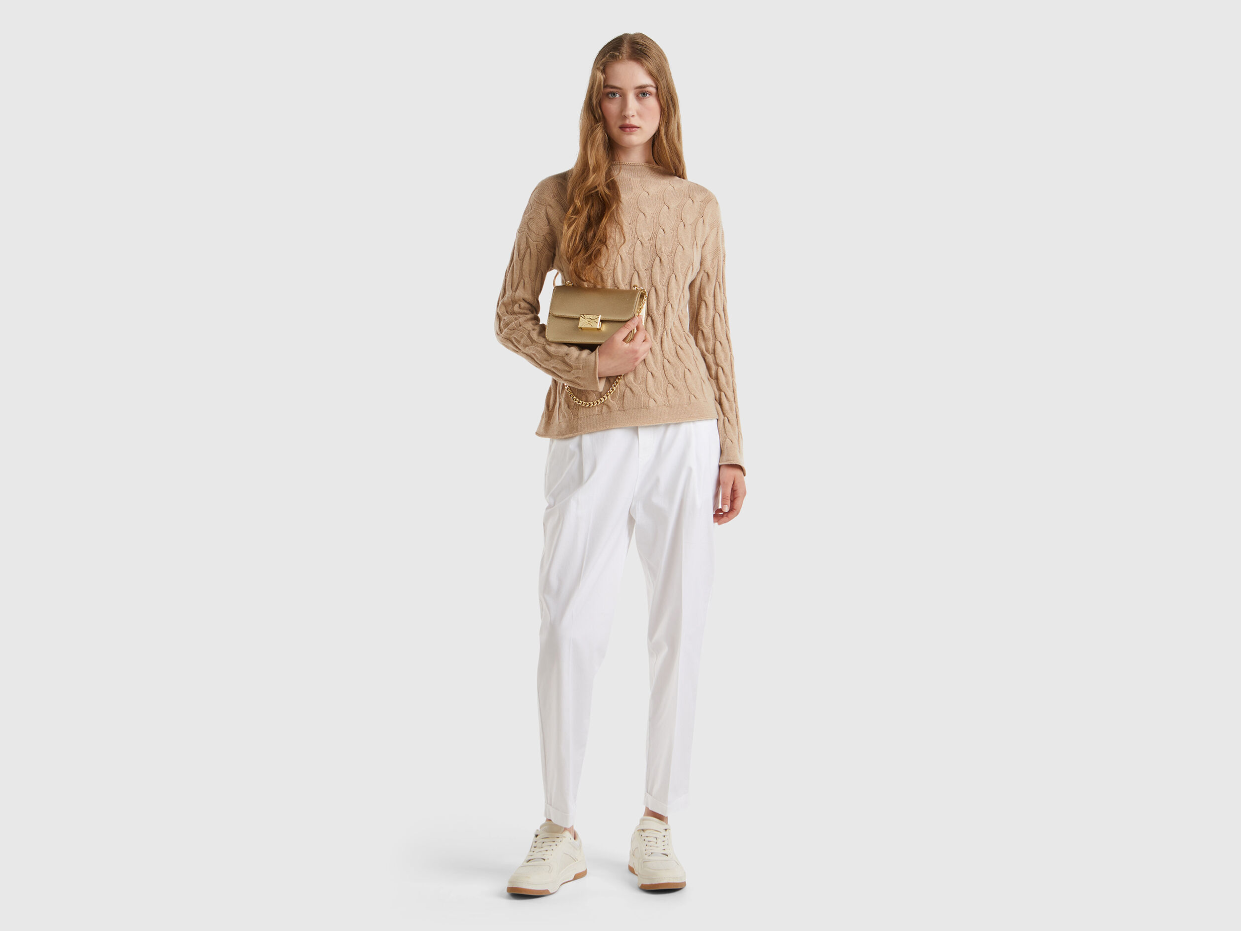 UNITED COLORS OF BENETTON. - 美品☆UNITED COLORS OF BENETTON 厚手 ケーブルニットの通販｜ラクマ