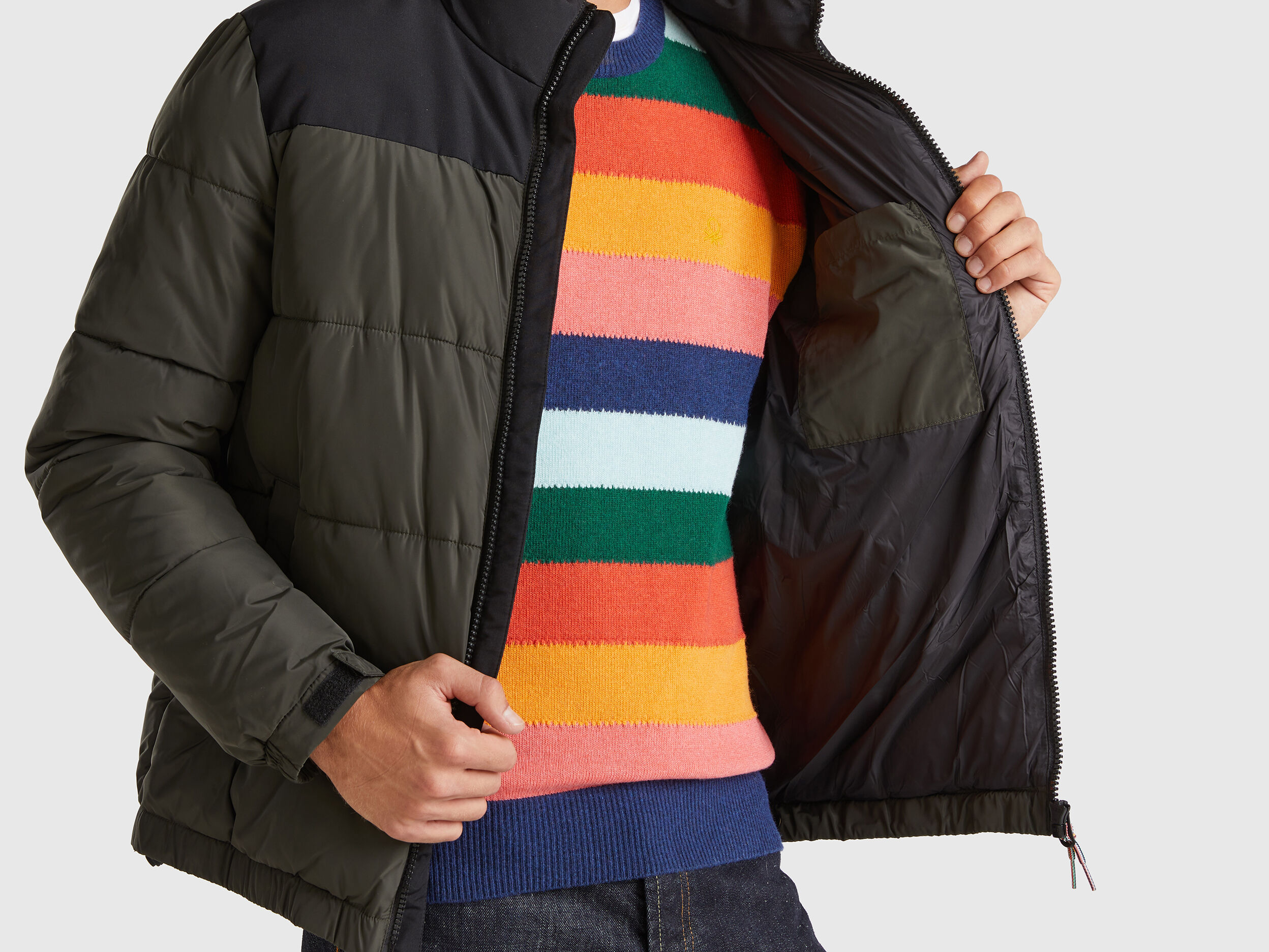 Colour block padded jacket new arrivals