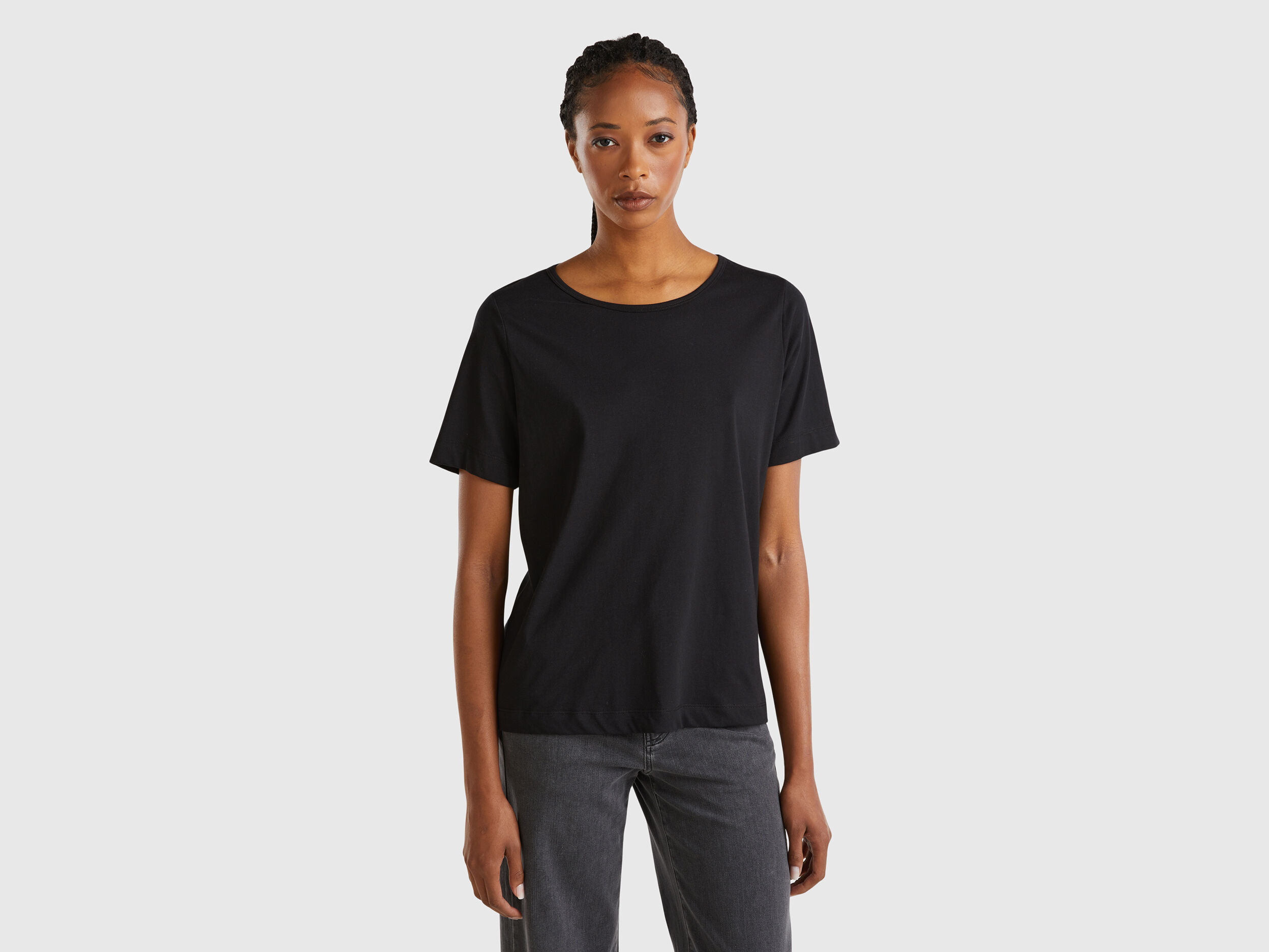 Camisetas basicas benetton mujer clearance