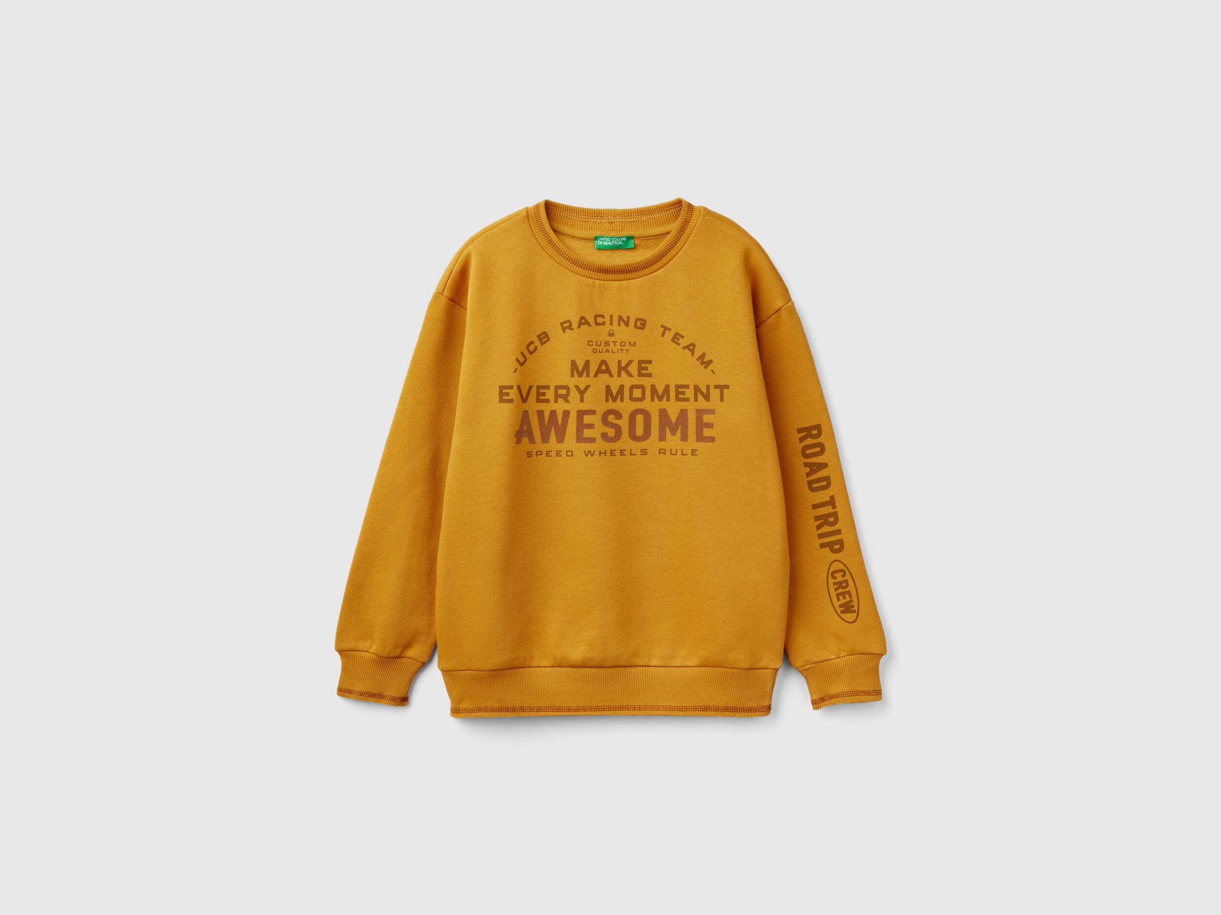 Sweatshirt with velvet effect print