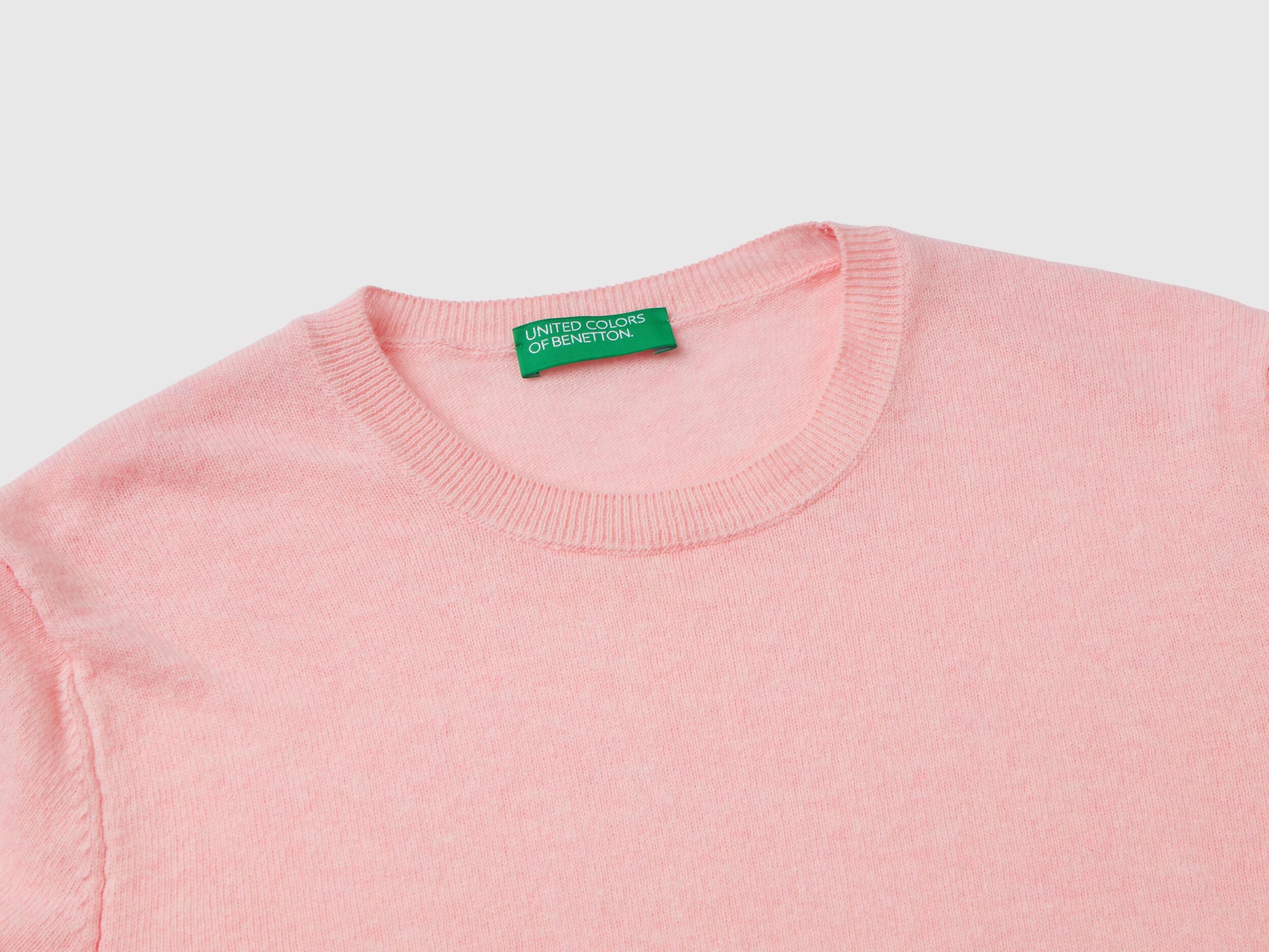 Crew neck sales pink sweater