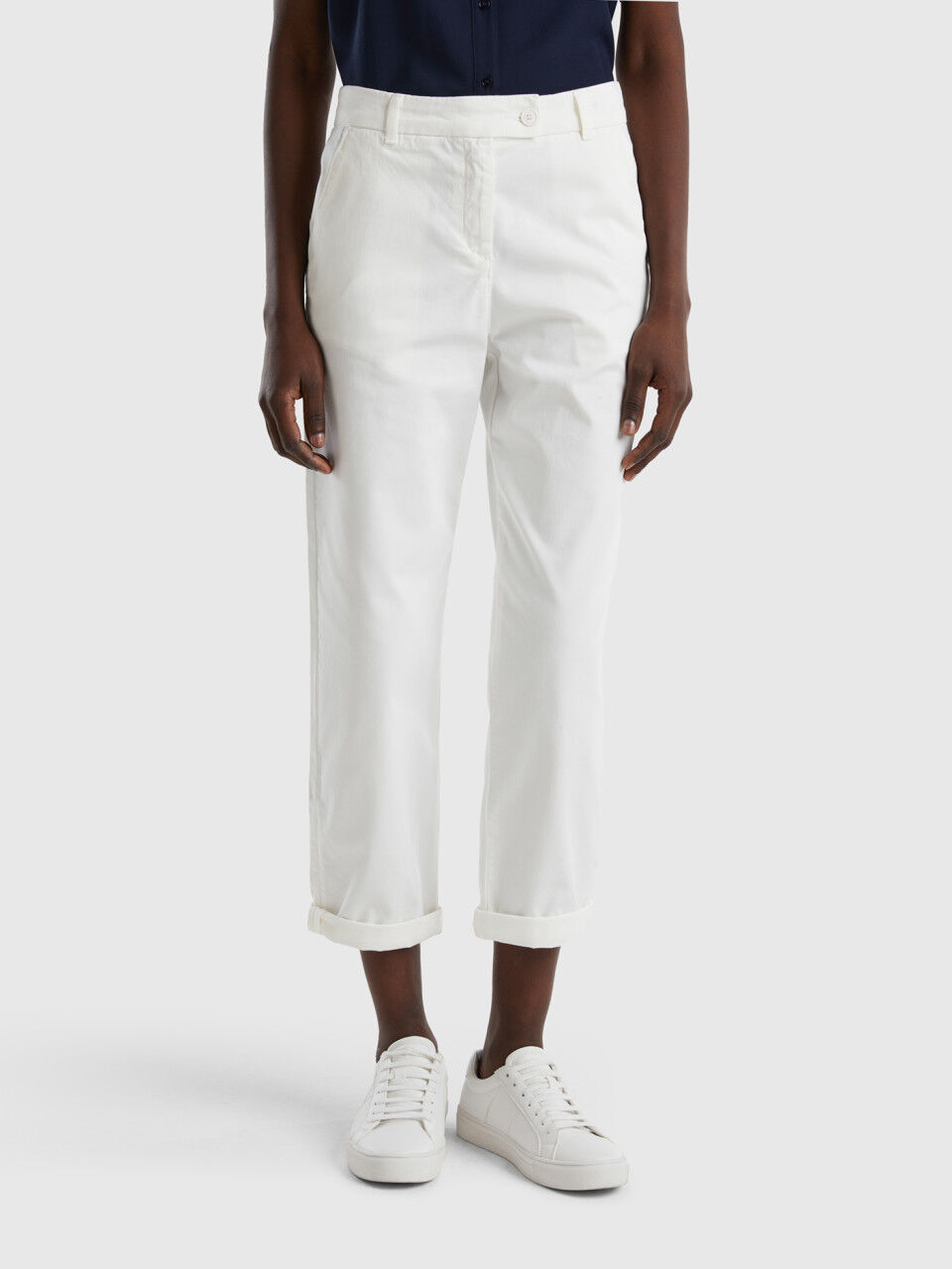 Pantalones chinos 2025 blancos mujer