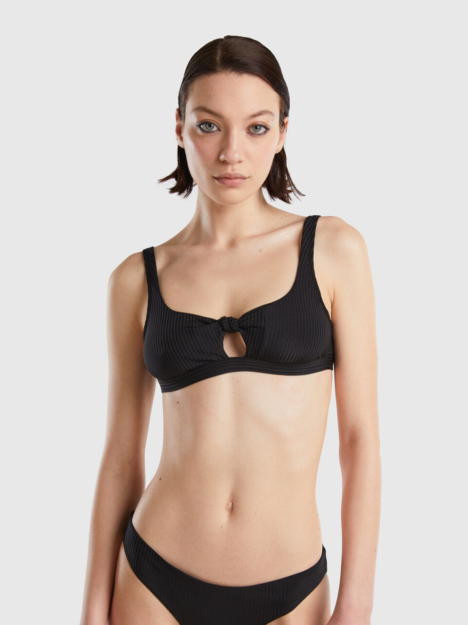 Brassiere bikini top in recycled nylon