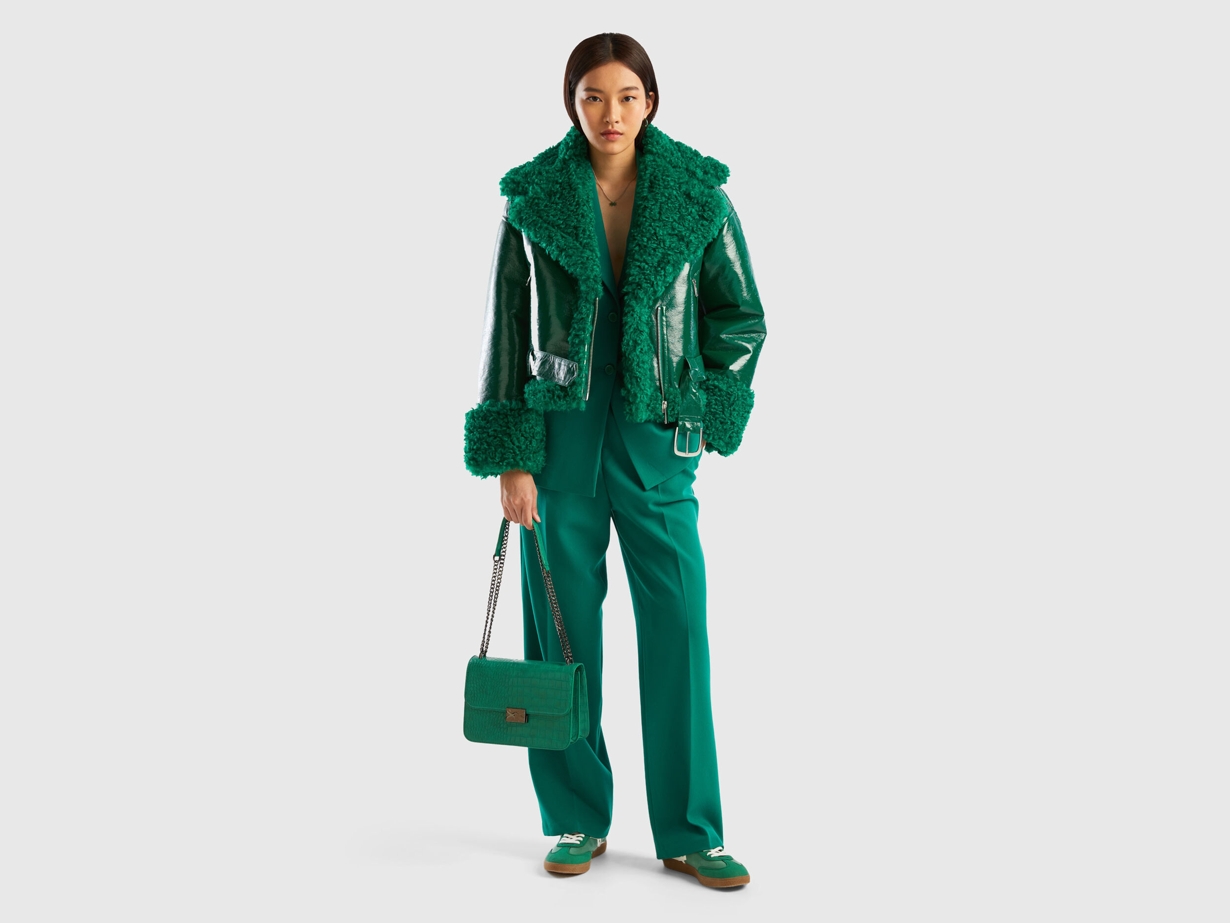 Benetton best sale green coat