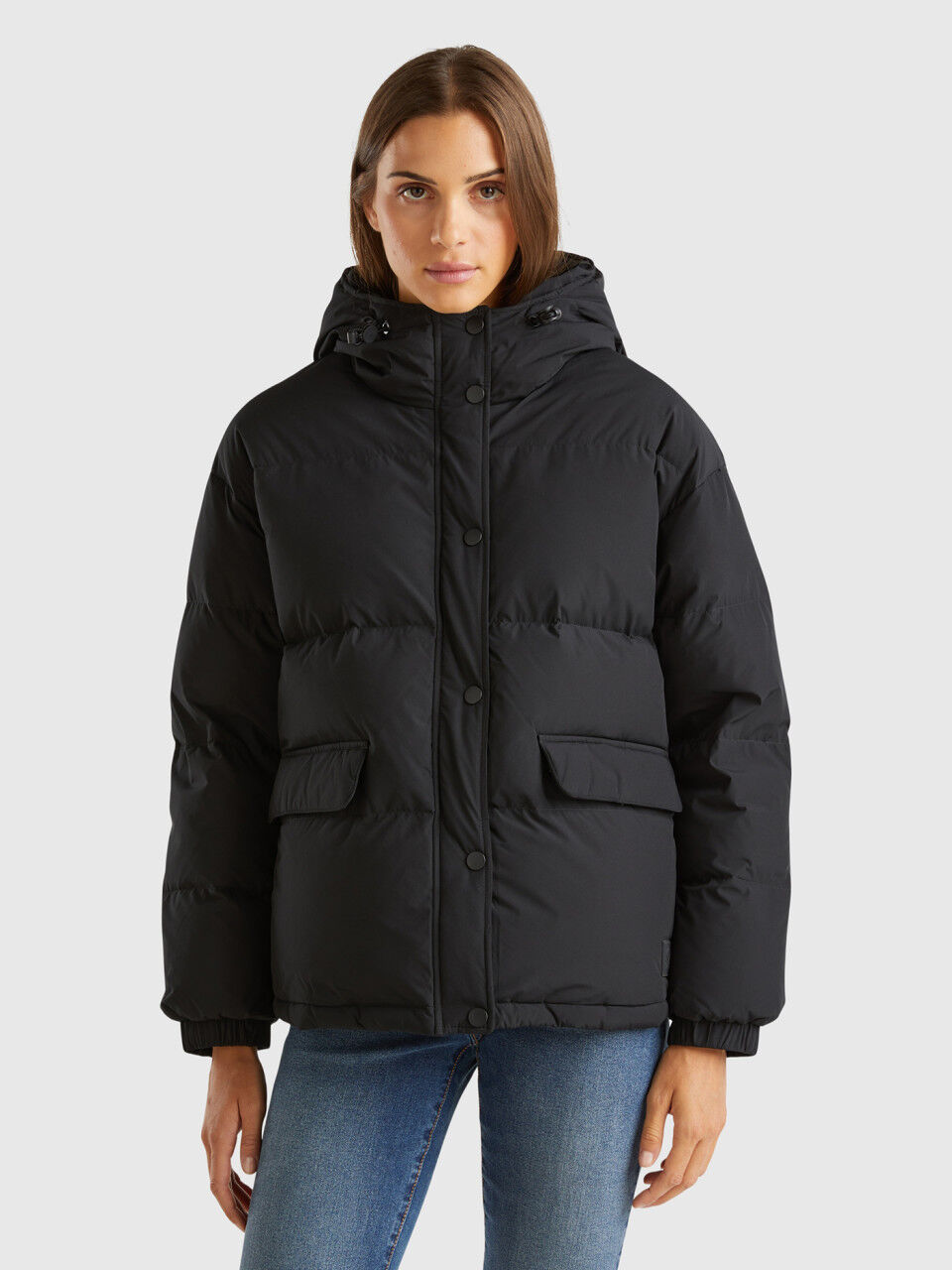 Plumifero Negros Mujer Nueva Coleccion 2024 Benetton