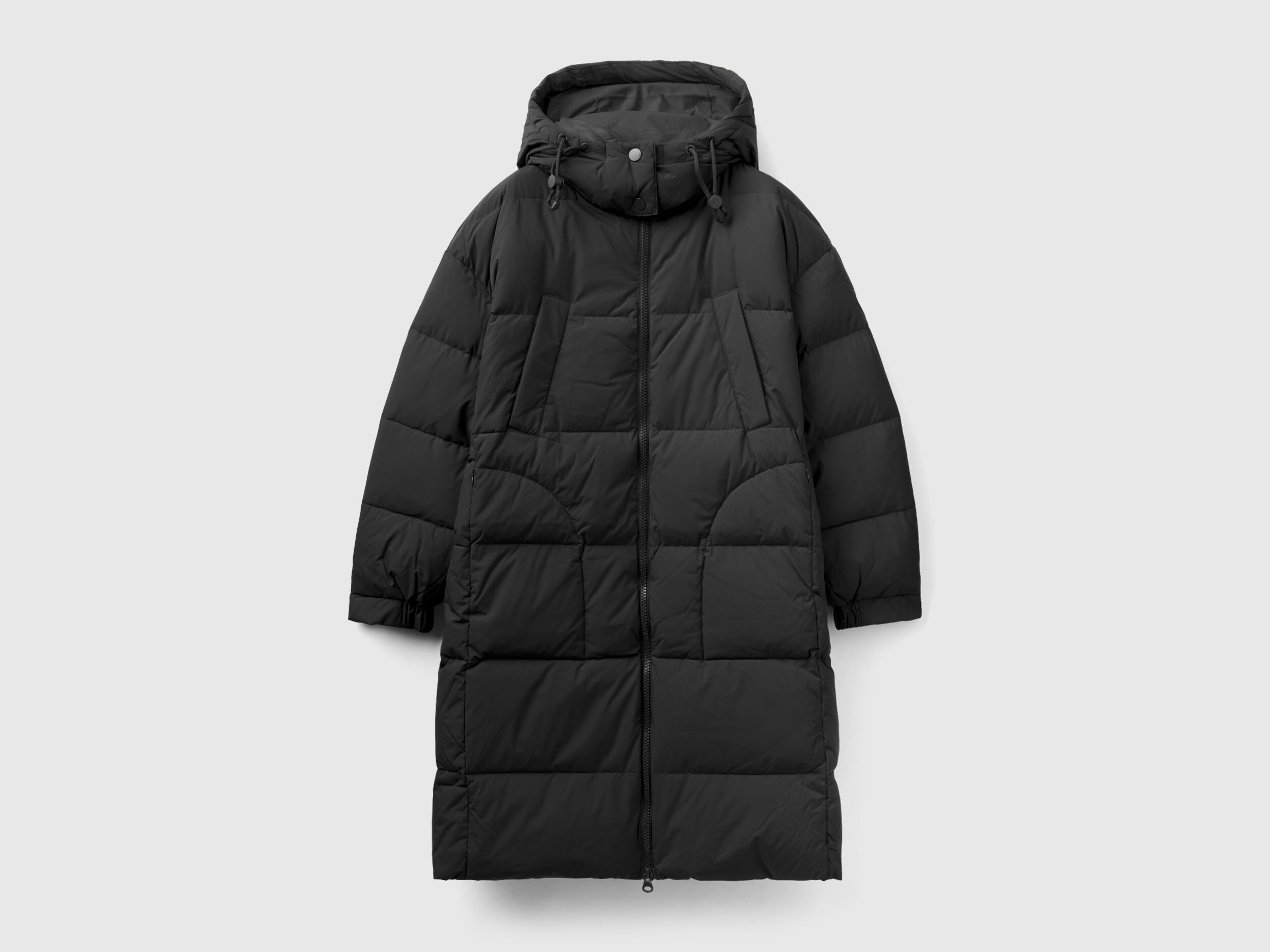 Benetton longline puffer shop jacket with hood