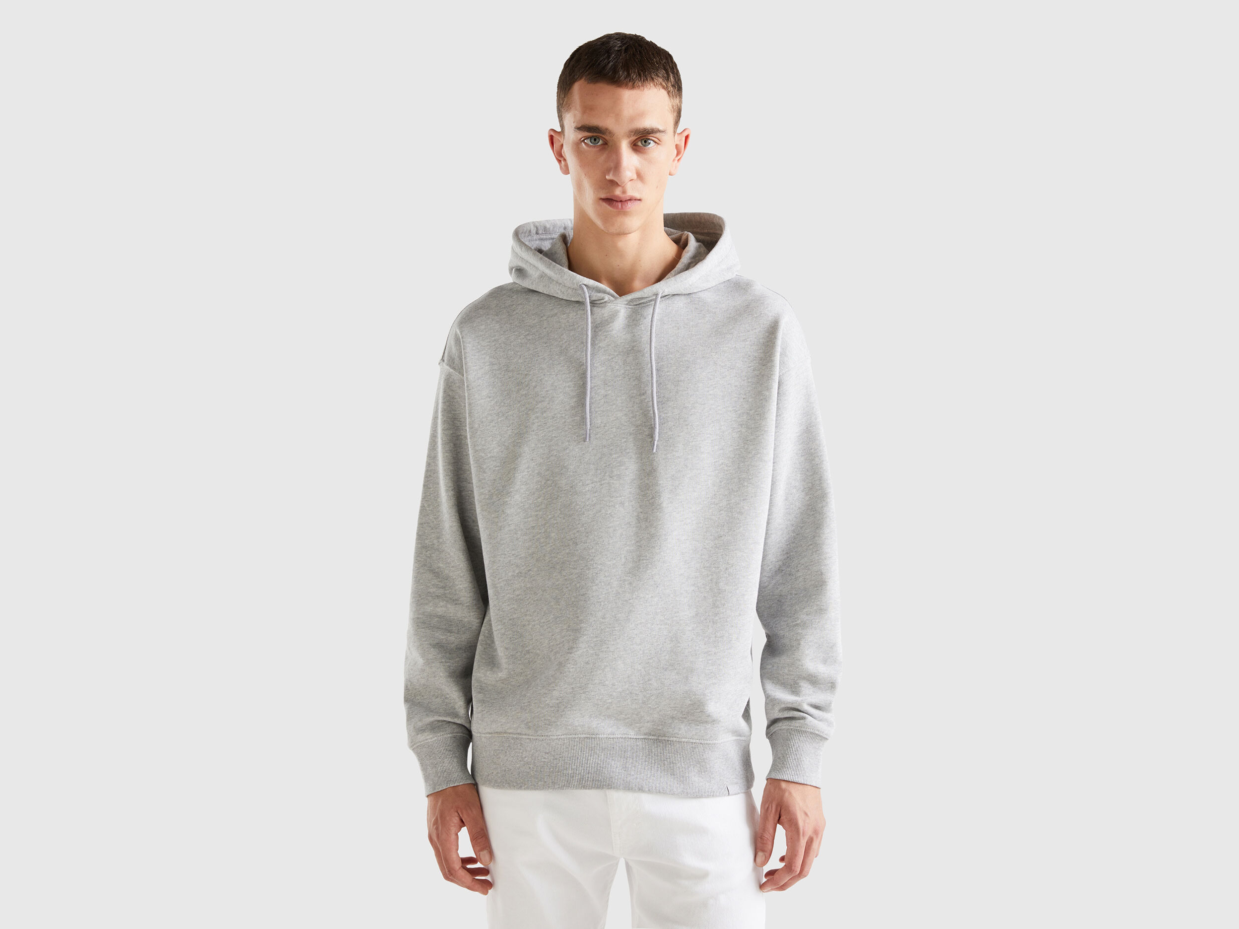 White 100 cotton hoodie hot sale