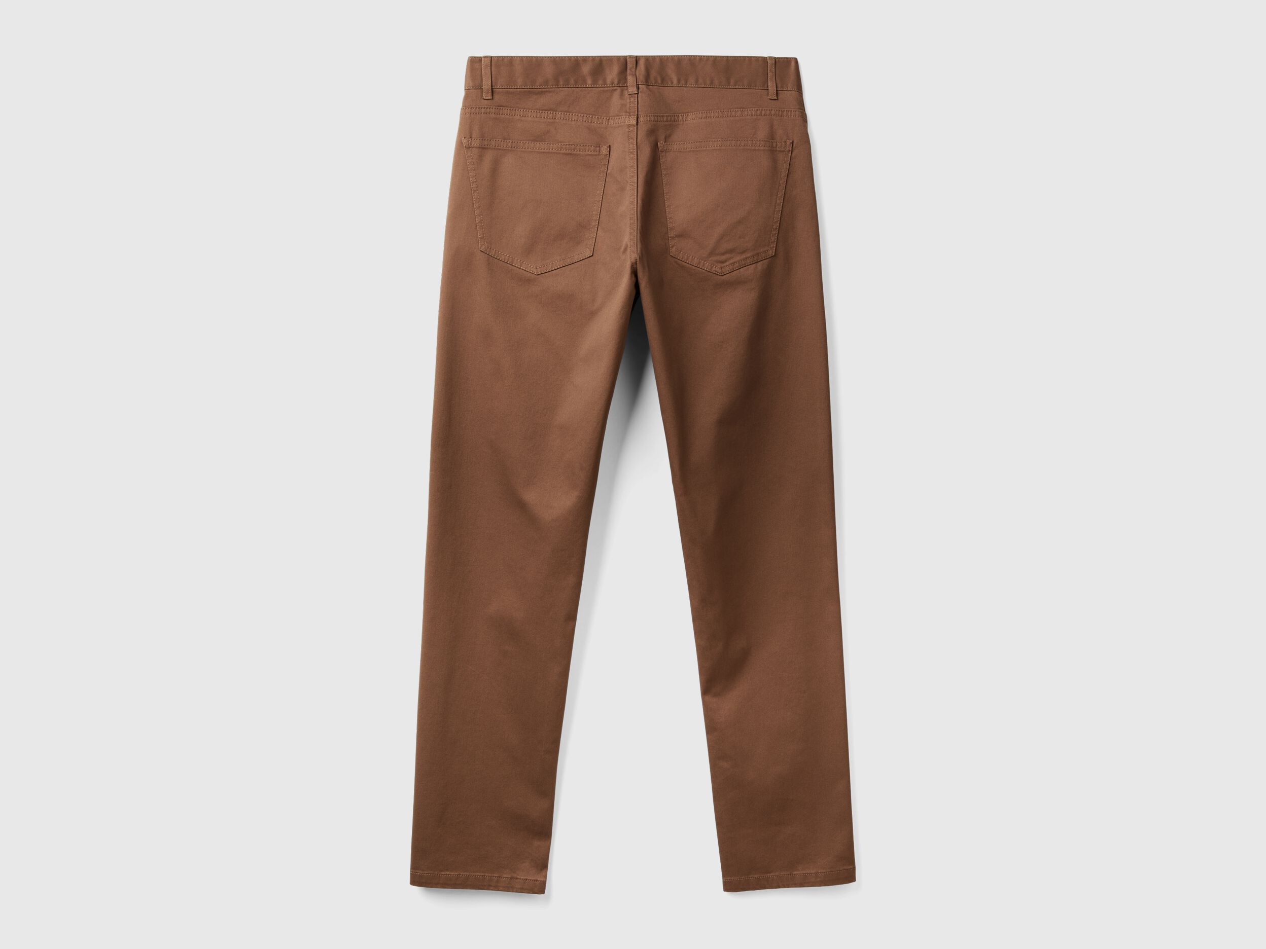Regular fit trousers - Brown | Benetton