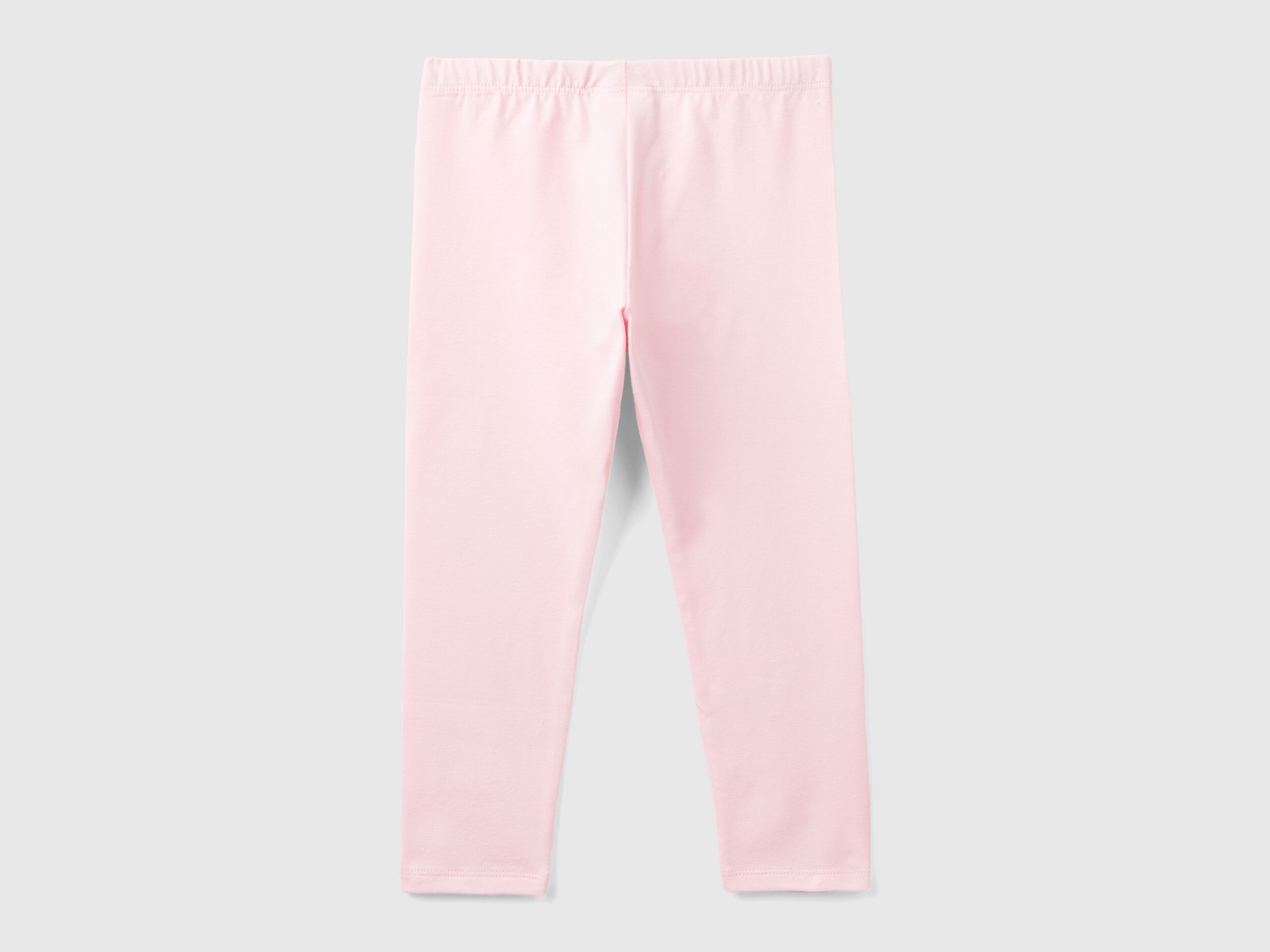 Benetton Stretch Cotton Leggings Pink Kids