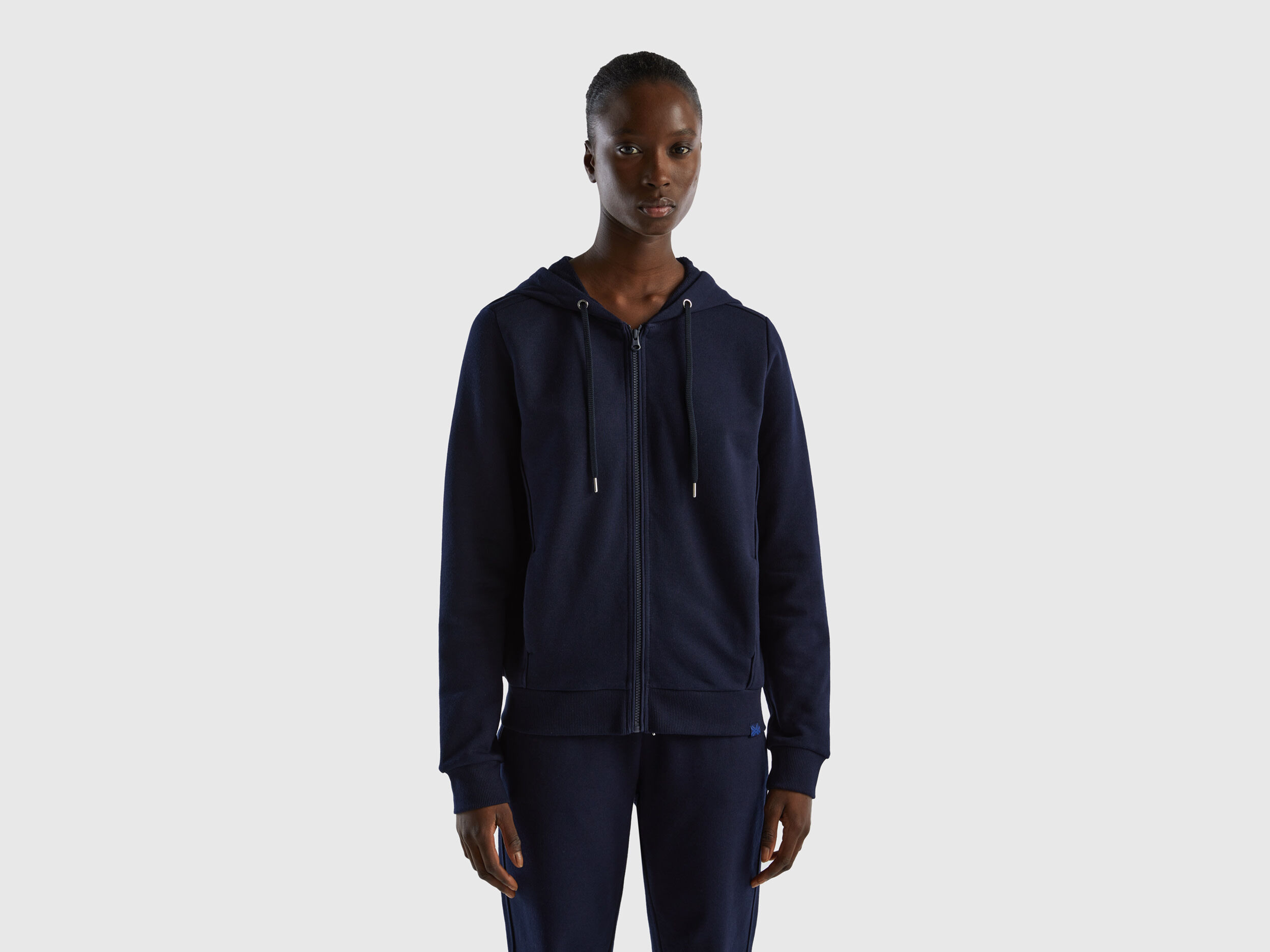 100 cotton zip on sale up hoodie womens