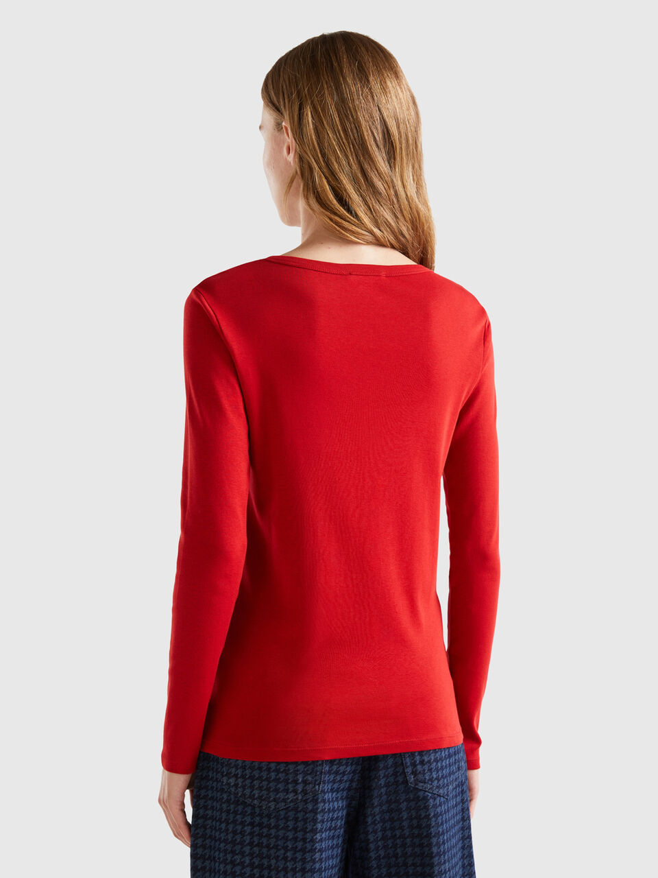 Long sleeve red t-shirt | Benetton Red 