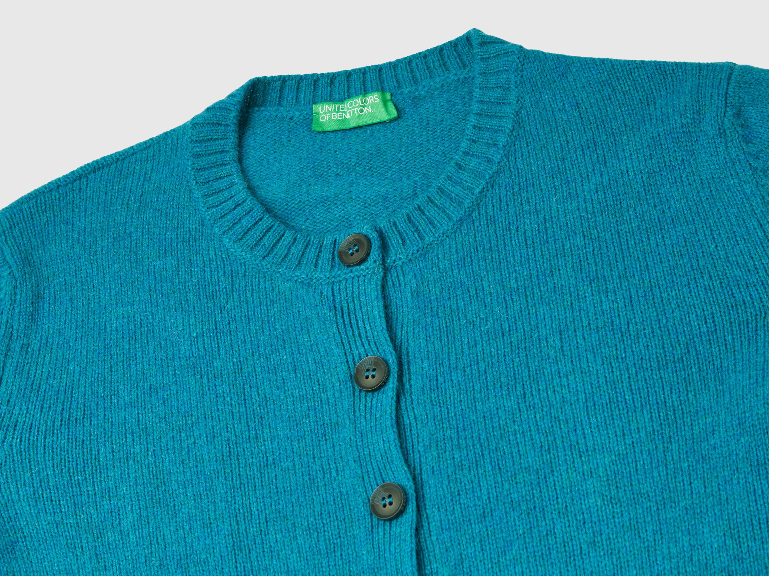 Teal cardigan top