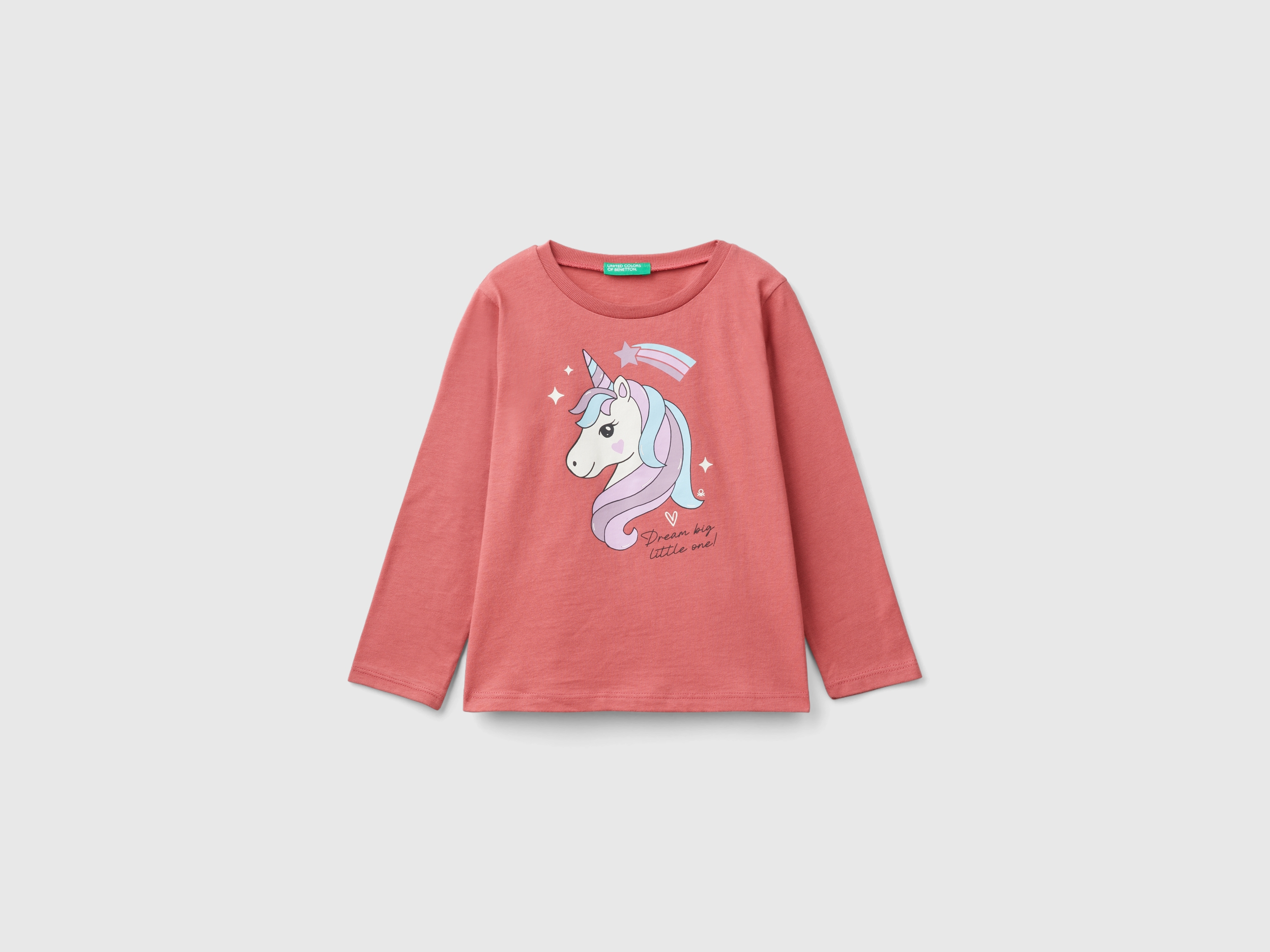 Benetton, Shirt Regular Fit Mit Print, size 90, Mauve, female