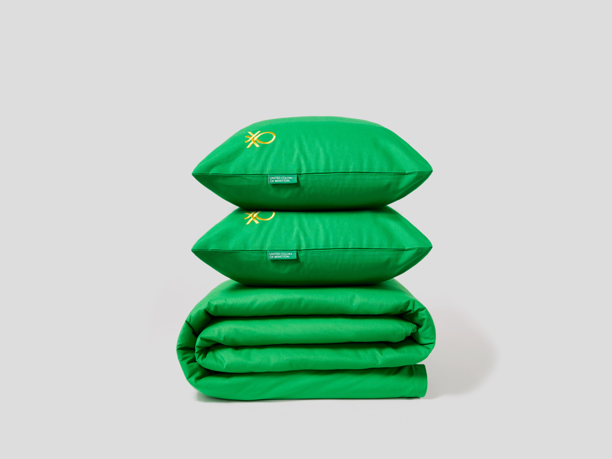Benetton, Duvet Cover 210x230 Cm And Two Pillowcases, size OS, Green, Benetton Home