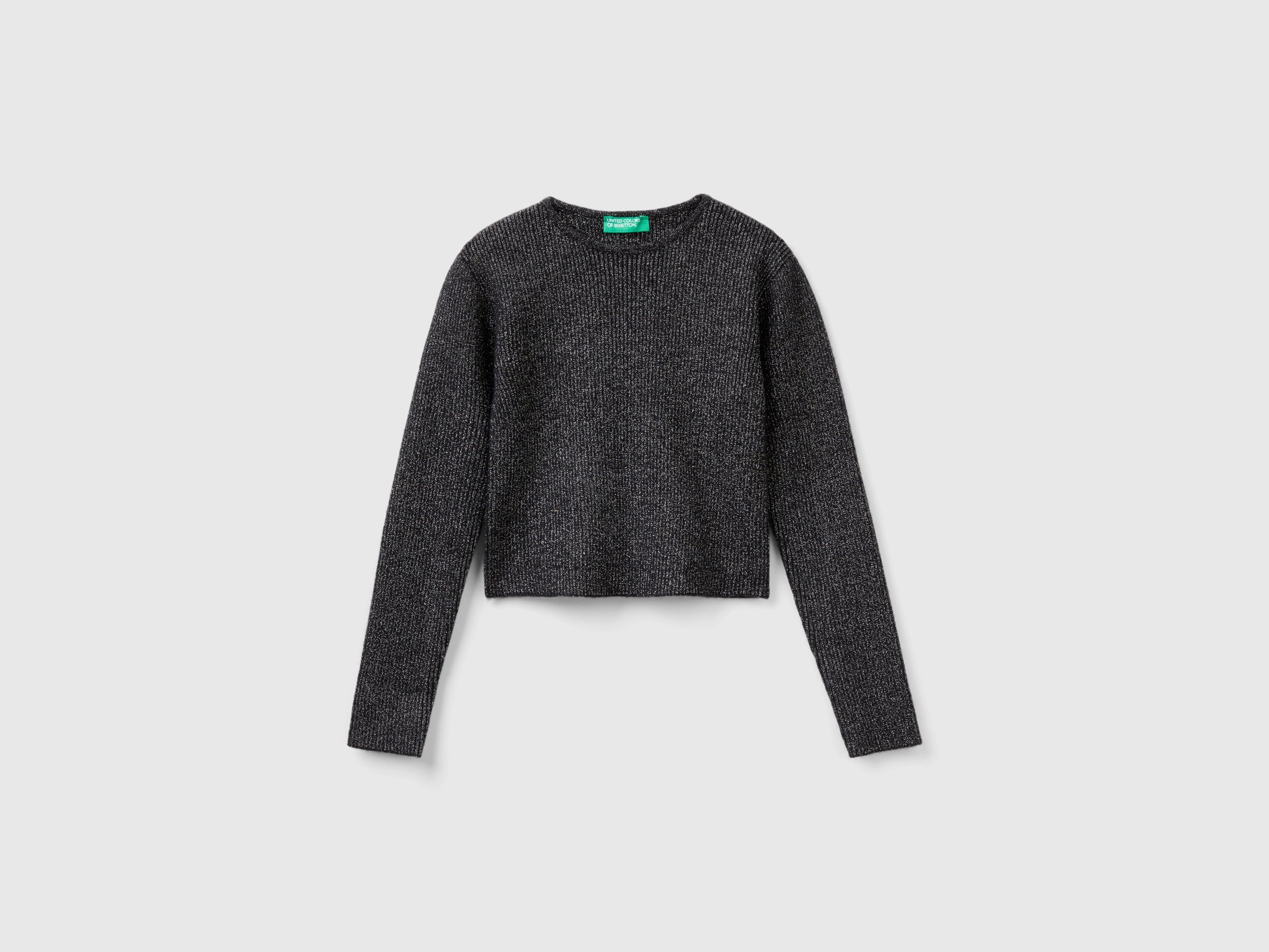 Benetton, Sweater With Lurex, size L, Black, Kids