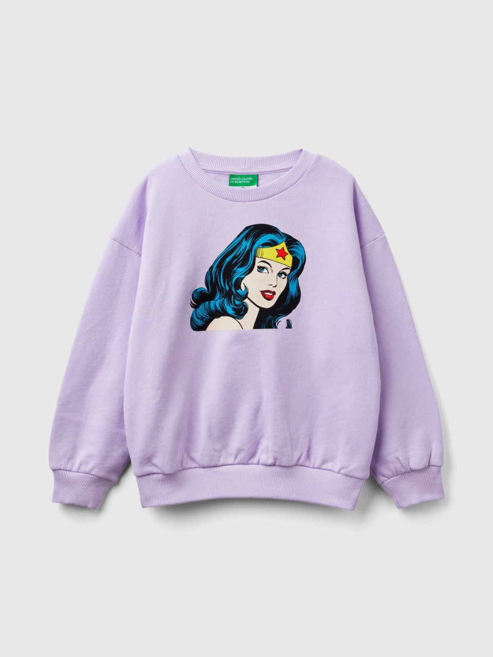 Benetton, Wonder Woman ©&™ Dc Comics Sweatshirt, Lilac, Kids