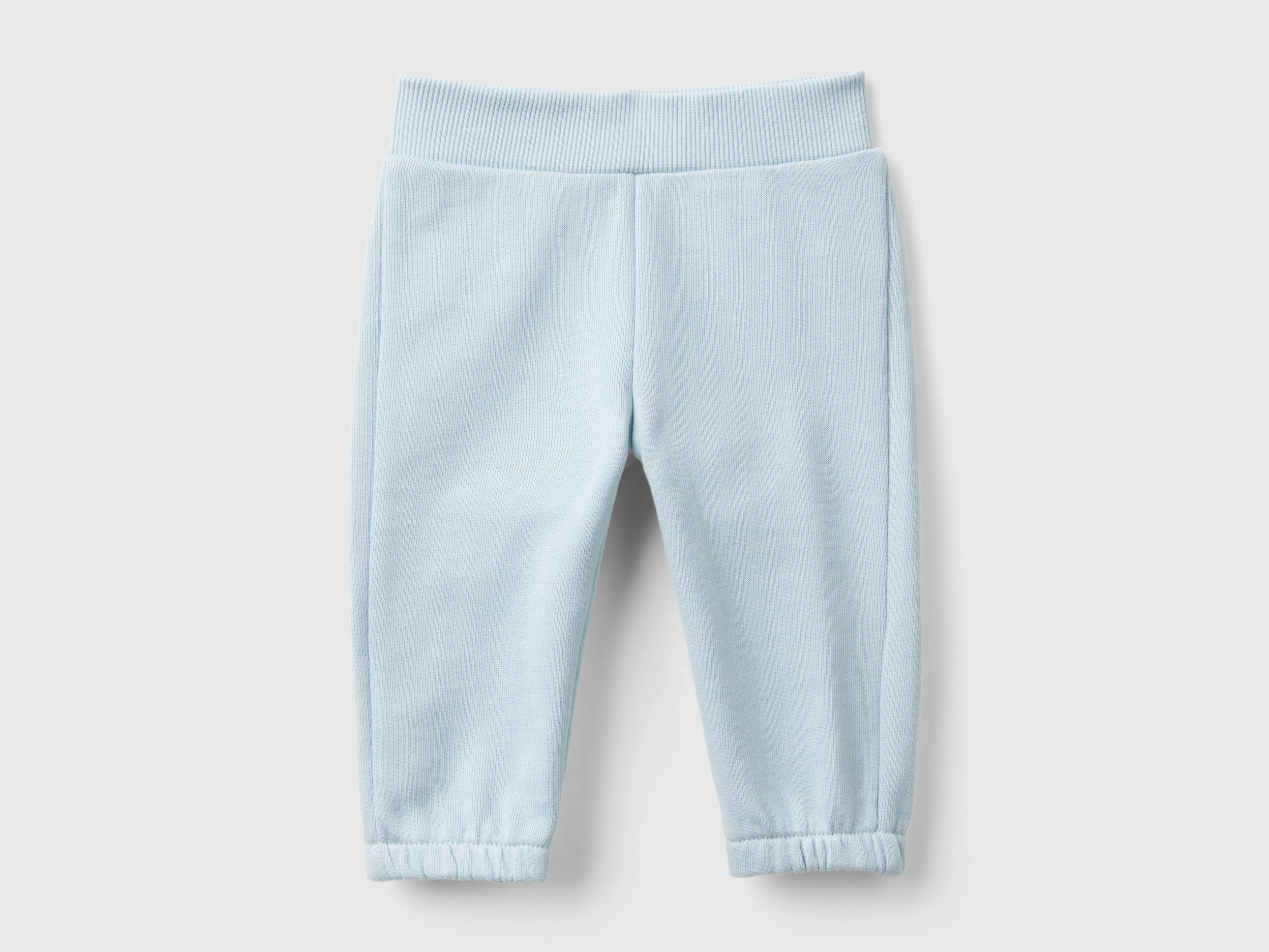 Benetton, Pantaloni In Felpa Di Cotone Bio, Verde Acqua, Bambini