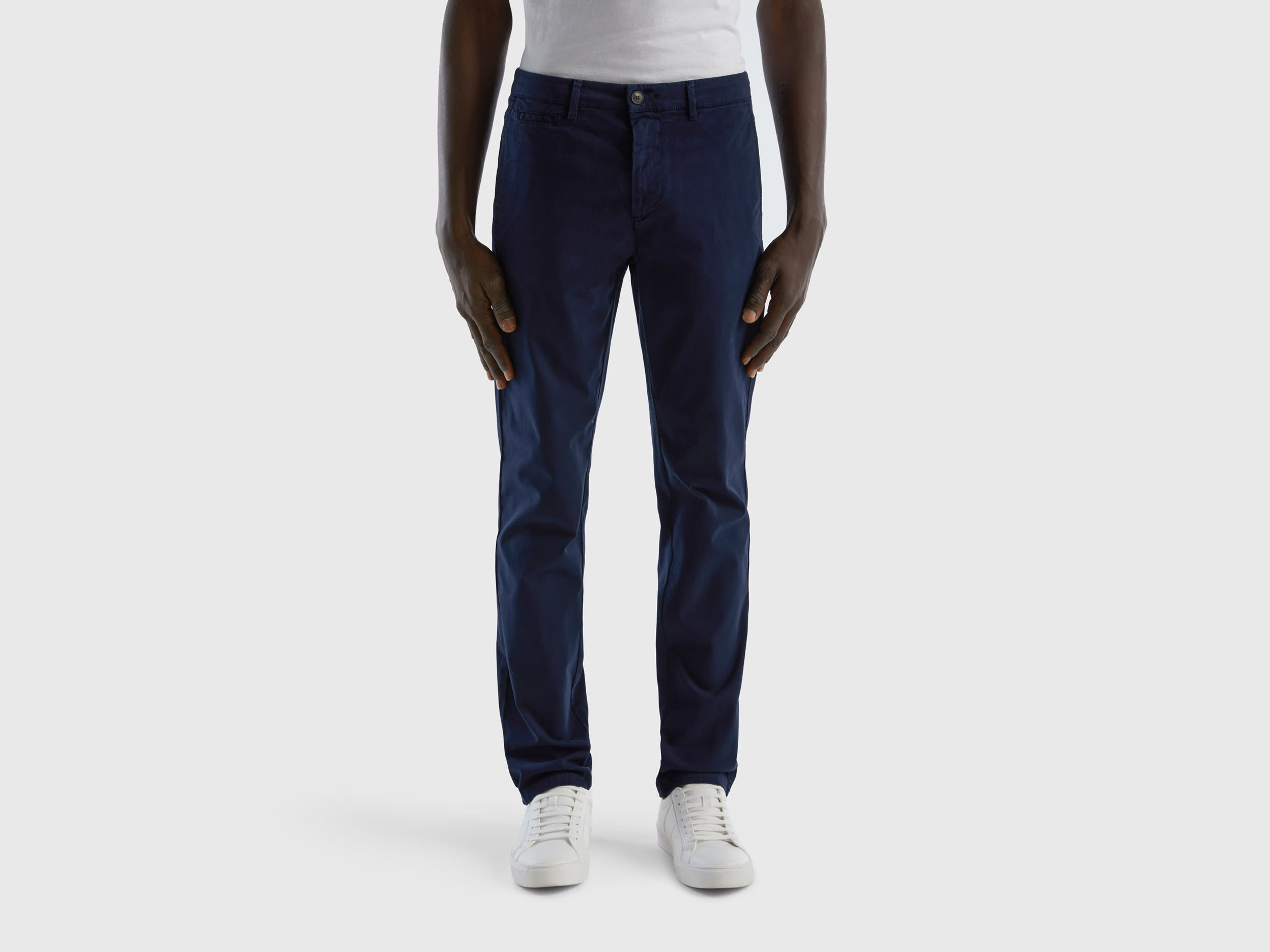 United Colors of Benetton Benetton, Τσίνο Σλιμ Φιτ Μπλε Σκούρο, size 54, Σκουρο Μπλε, Ανδρικά