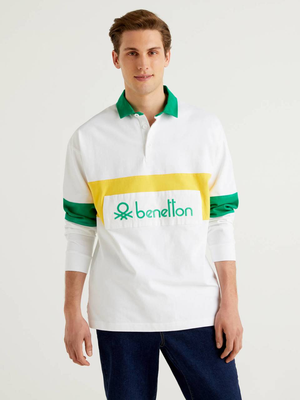Benetton Rugby polo in organic cotton. 1