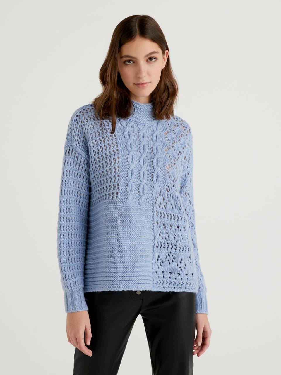 Benetton Knit sweater with high neck. 1