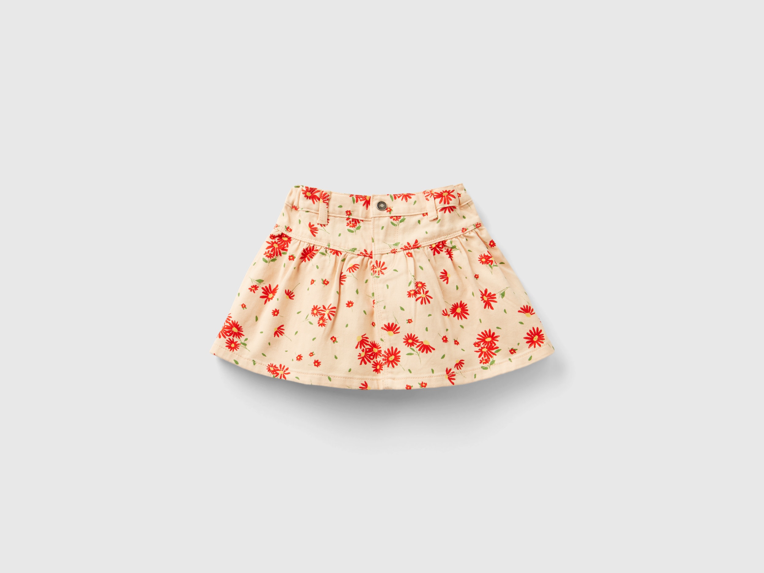 Benetton, Gonna A Fiori, Pesca, Bambini