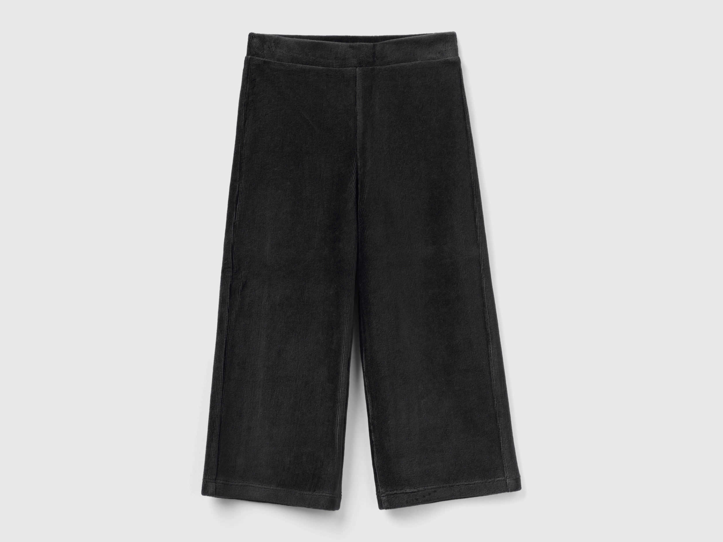 Benetton, Wide Chenille Trousers, size 3-4, Black, Kids