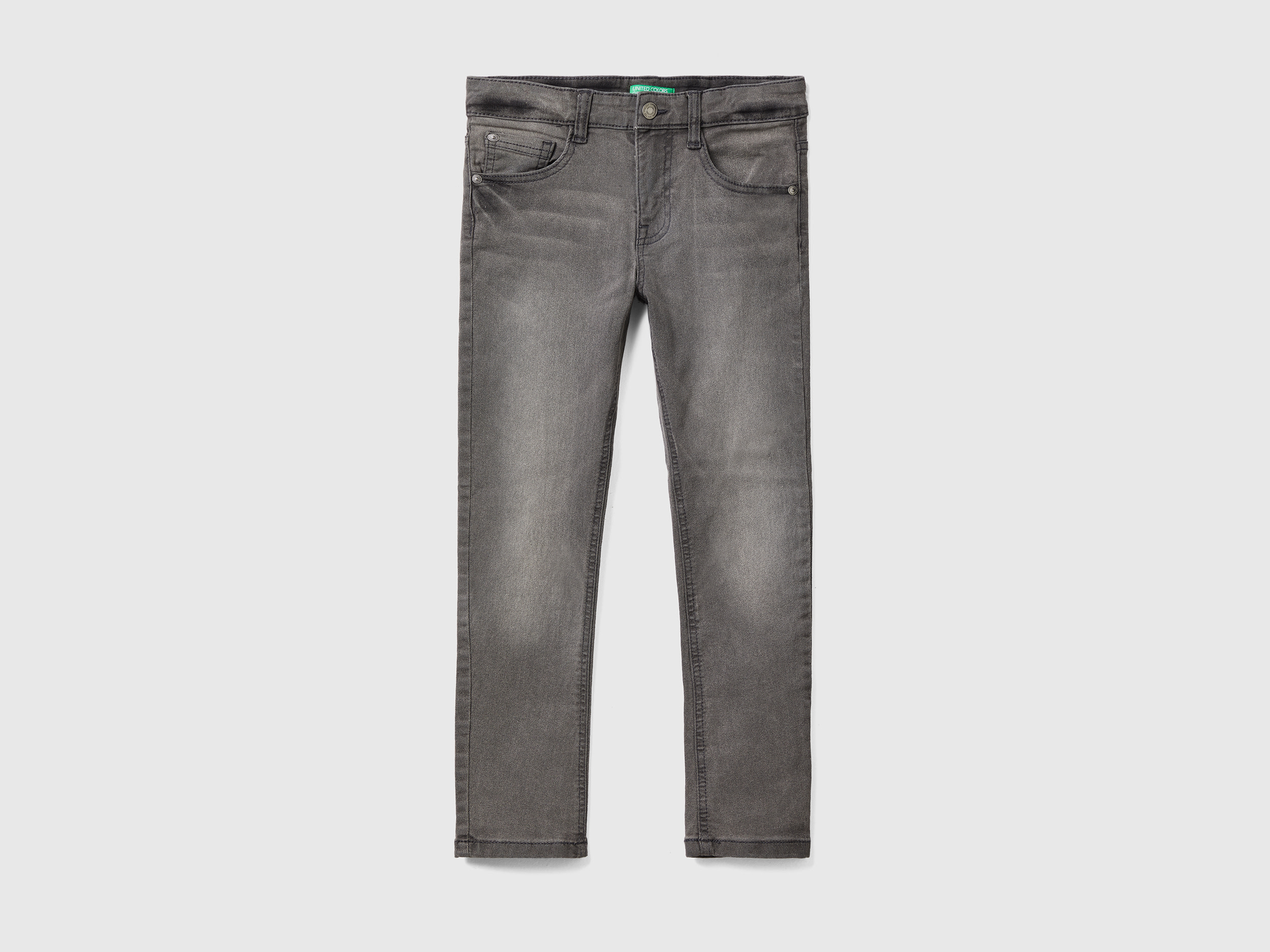Benetton, Five-pocket Skinny Fit Jeans, size 2XL, Gray, Kids