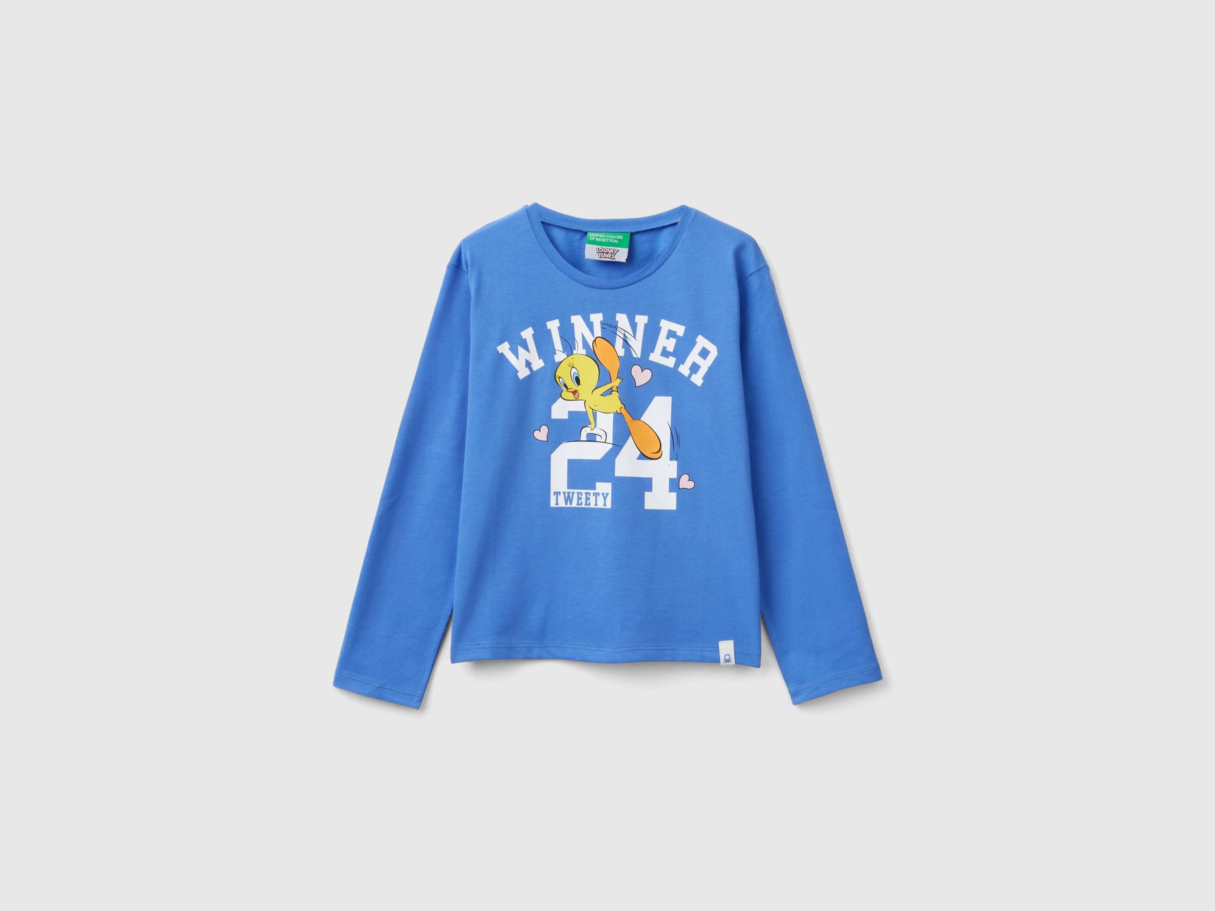Benetton, T-shirt ©looney Tunes In Caldo Cotone Bio, Pervinca, Bambini