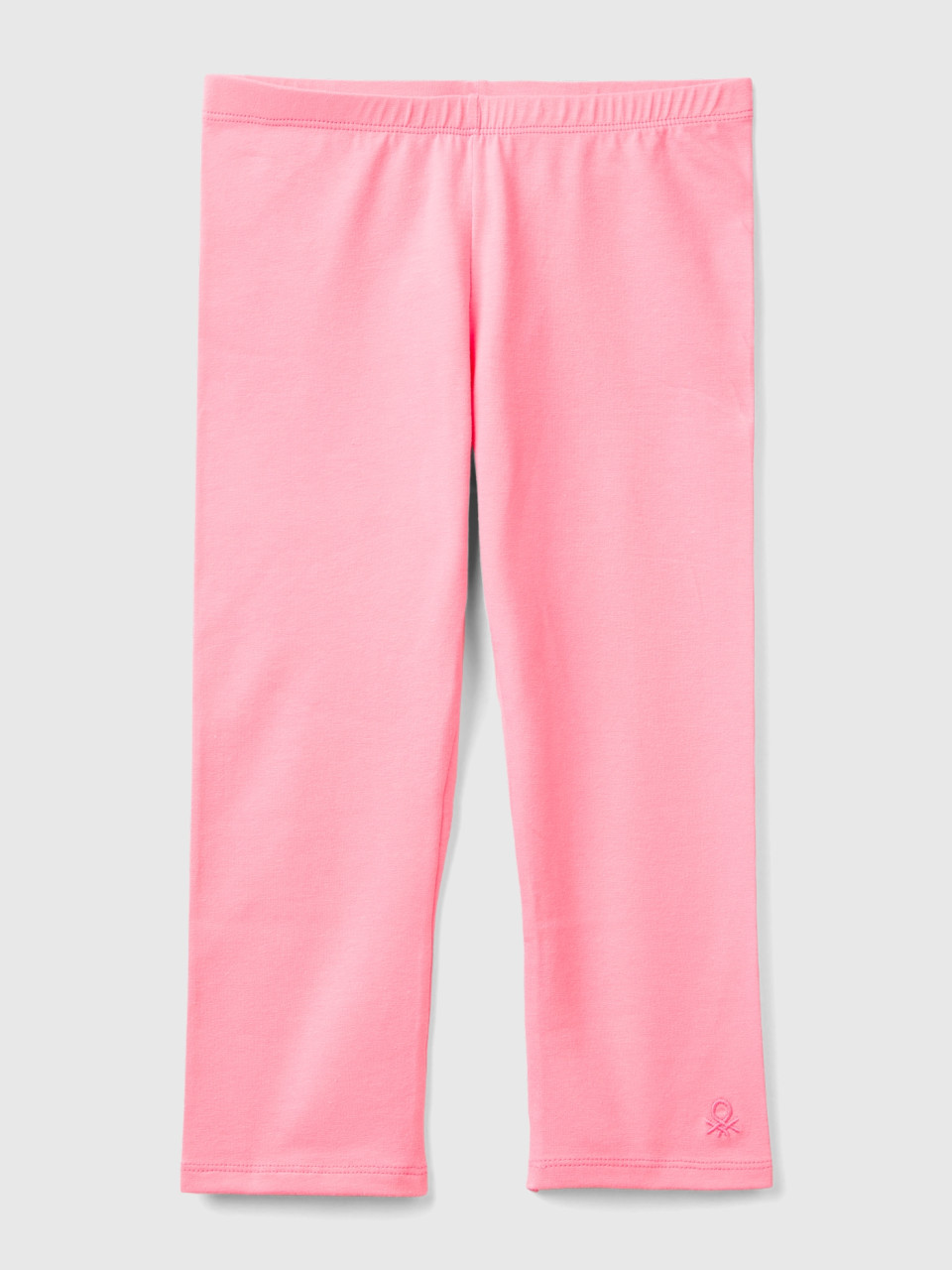 Benetton, 3/4-leggings Aus Elastischer Baumwolle, Pink, female