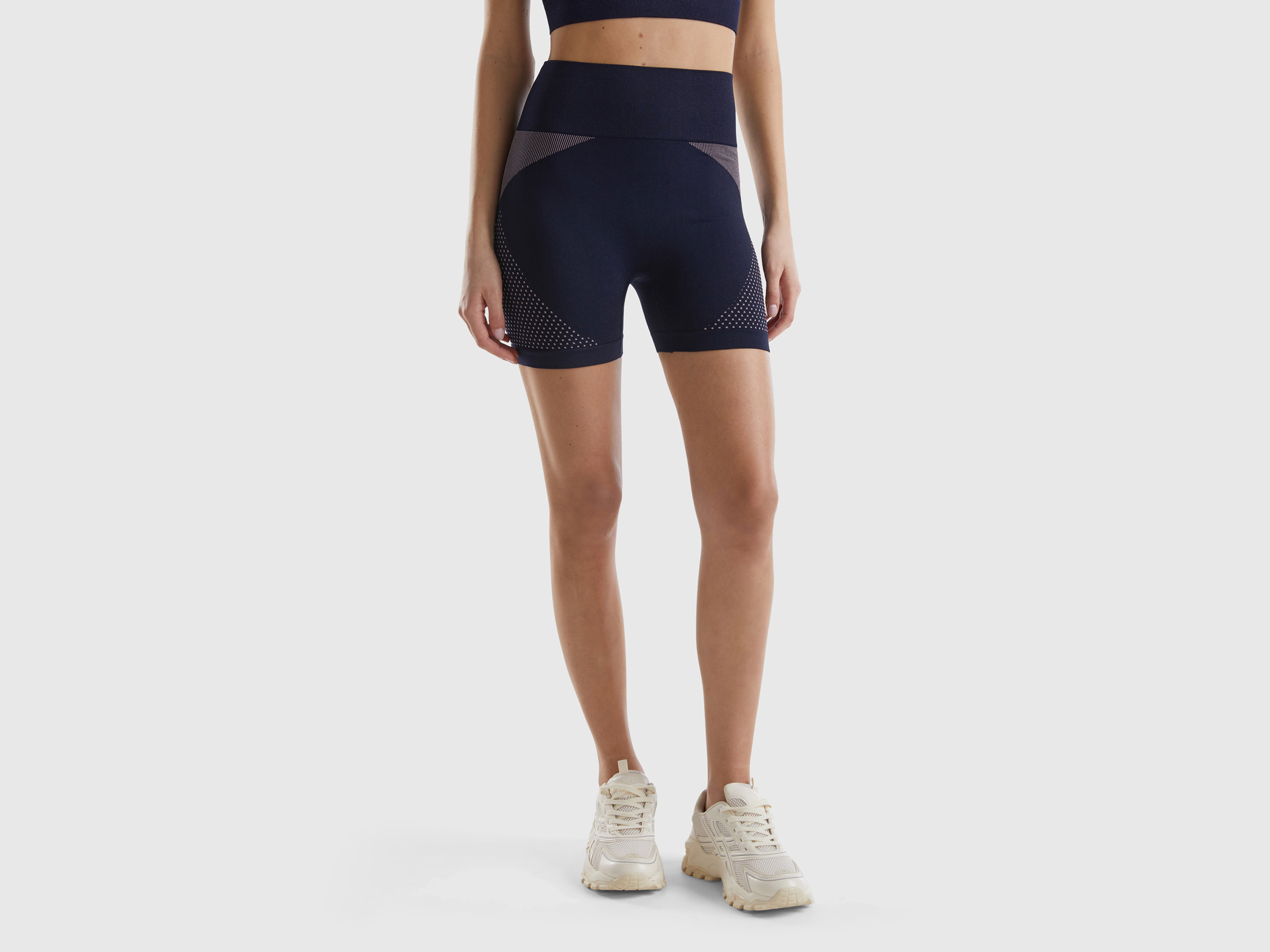 Image of Benetton, Seamless Sports Shorts, size L, Dark Blue, Women