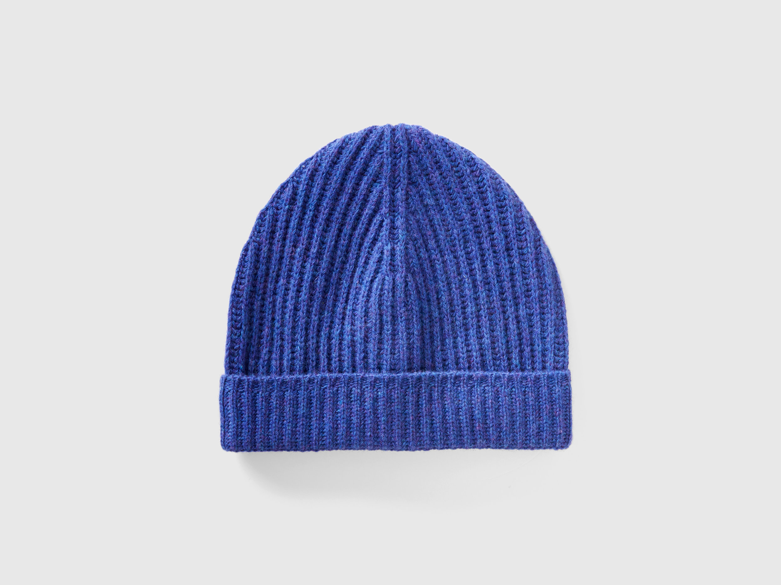 Benetton, Hat In Pure Virgin Wool, size L, Blue, Men