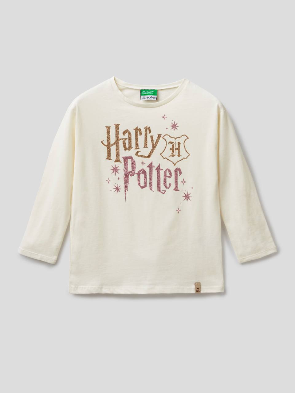 Benetton Harry Potter glitter print T-shirt - 3VR5C100J_036