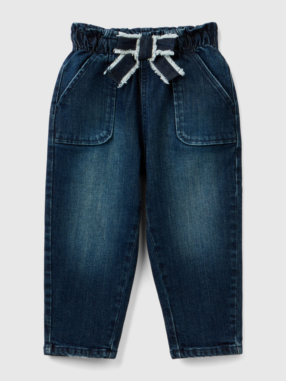 Benetton, Paperbag-jeans, Dunkelblau, female