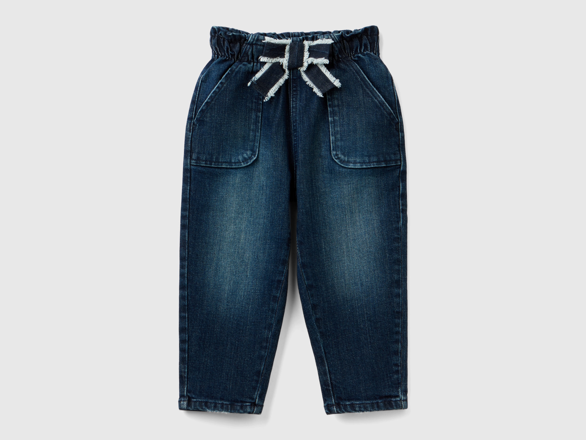 Benetton, Paperbag Jeans, size 12-18, Dark Blue, Kids