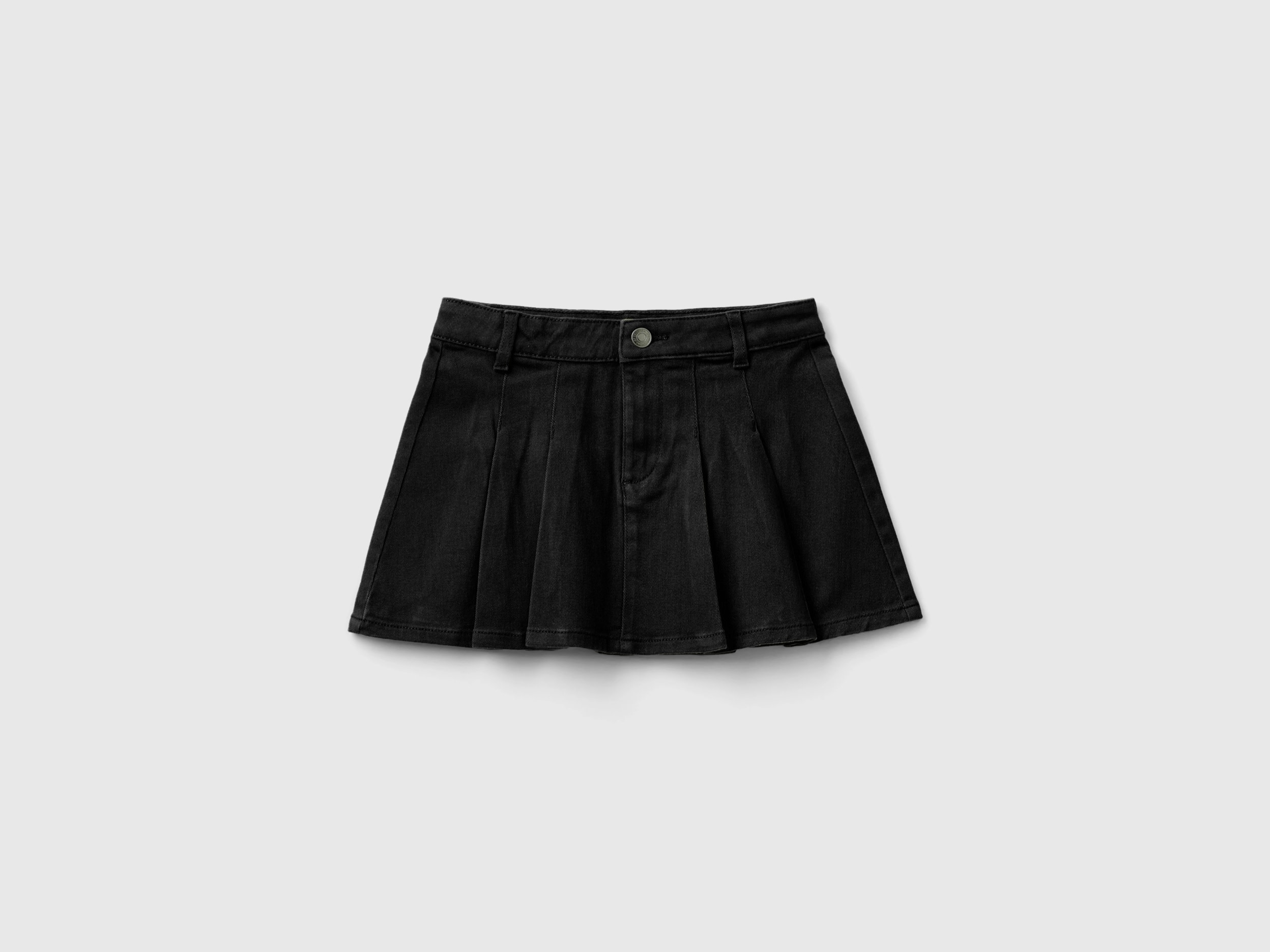 Benetton, Pleated Miniskirt, size 3XL, Black, Kids