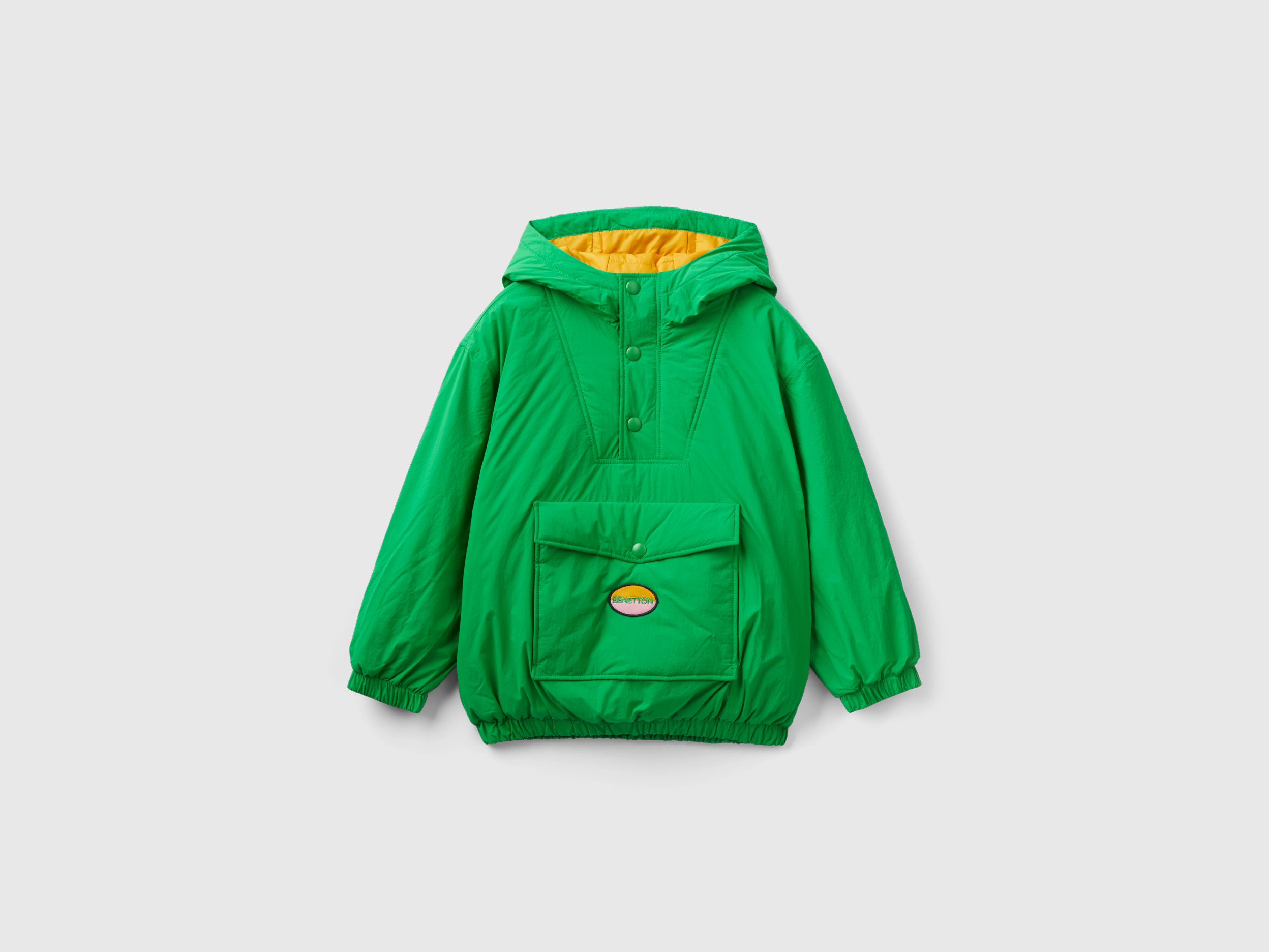 Benetton, Green Jacket With Pocket, size S, Green, Kids