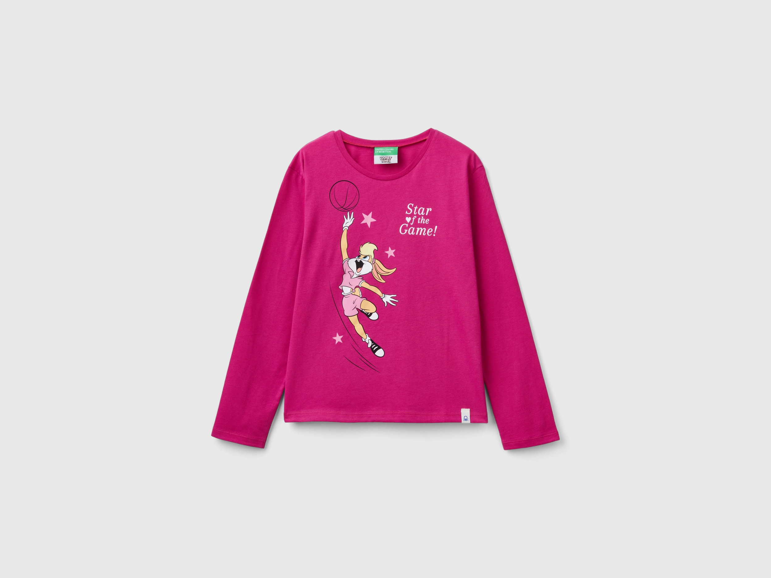 Benetton, T-shirt ©looney Tunes In Caldo Cotone Bio, Fucsia, Bambini
