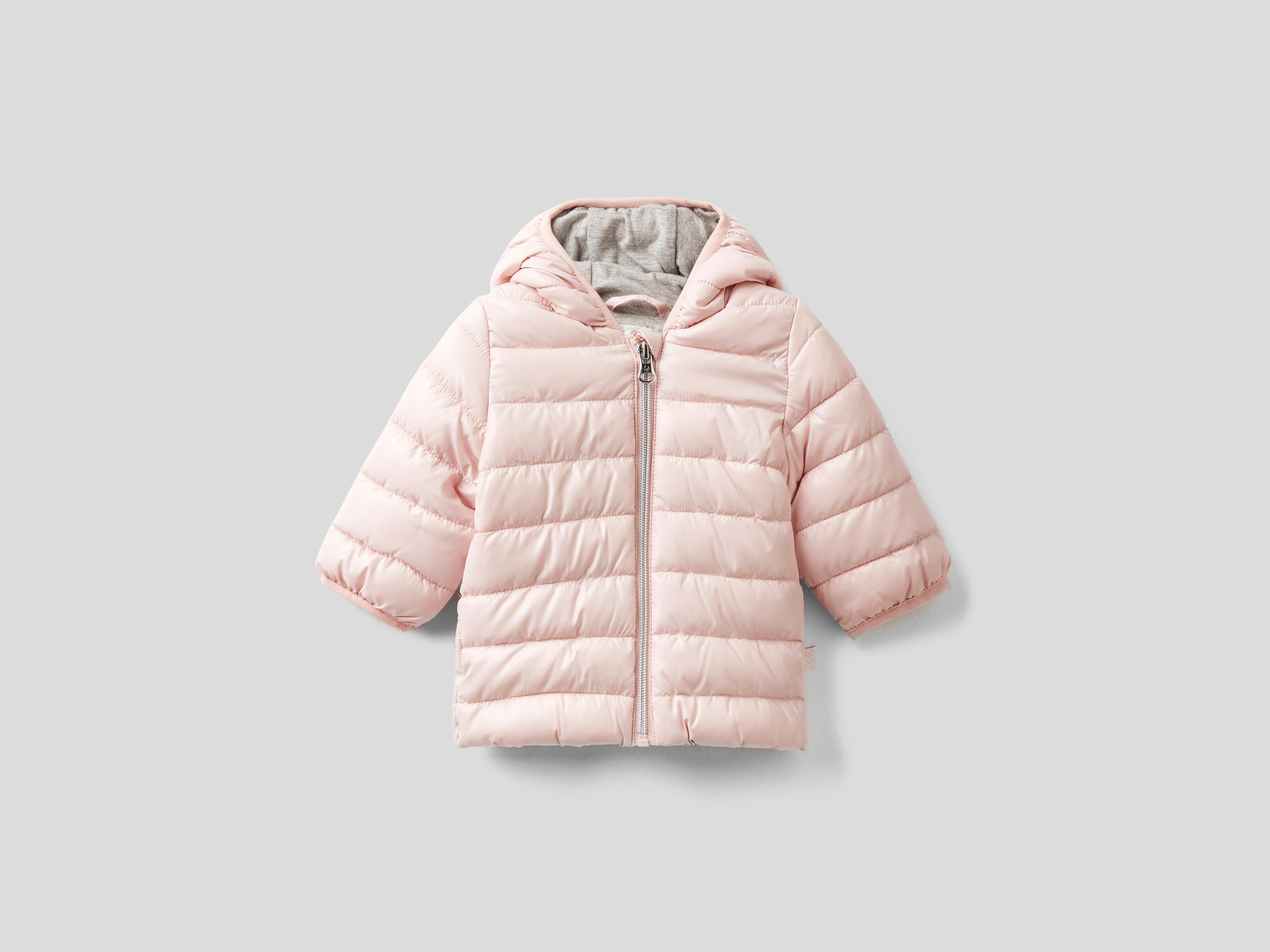 benetton, jacket with ears in technical fabric, size 12-18, pink, kids