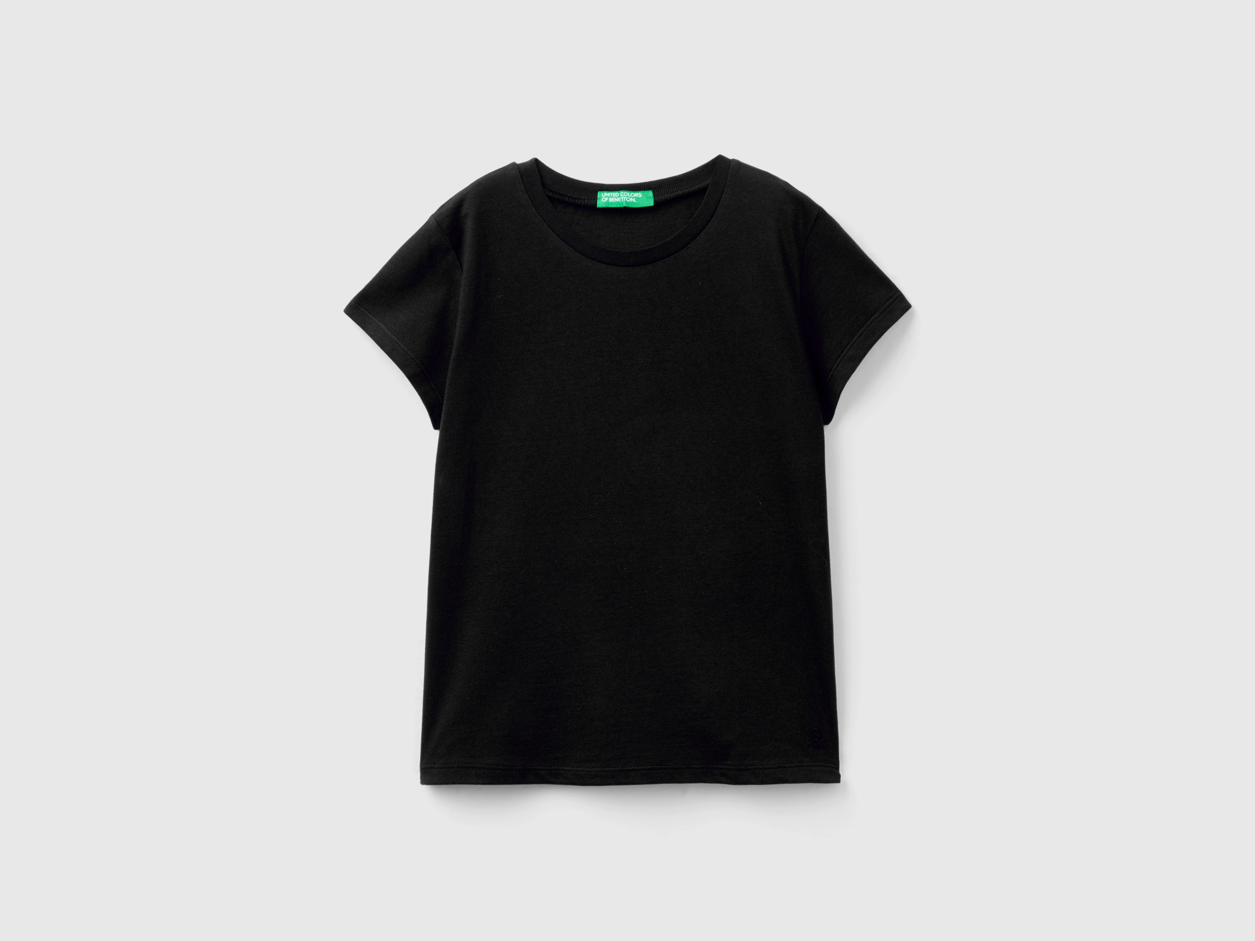 United Colors of Benetton Benetton, Μπλούζα Από Αγνό Οργανικό Βαμβακερό, size M, Μαυρο, Παιδικά