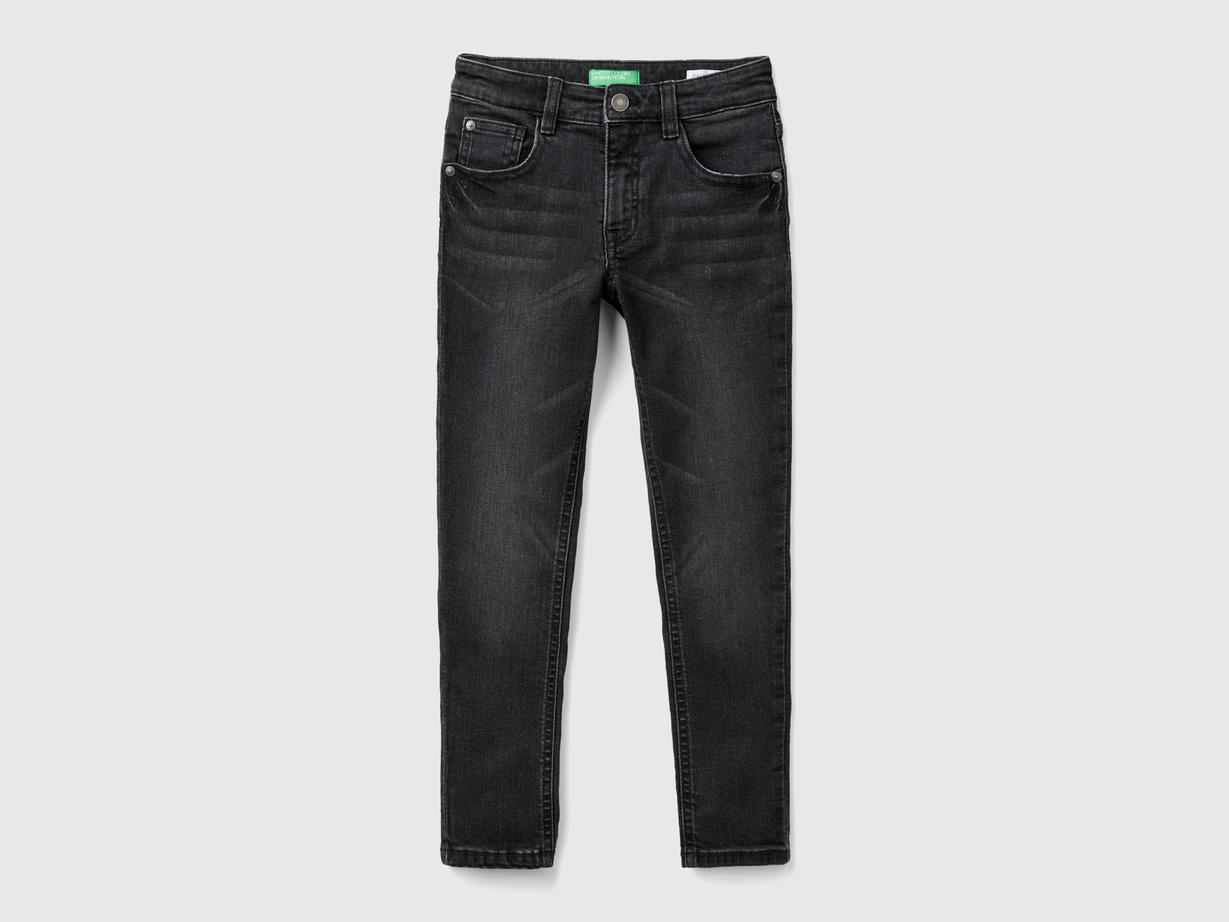 Benetton, Jeans Skinny Fit, Nero, Bambini