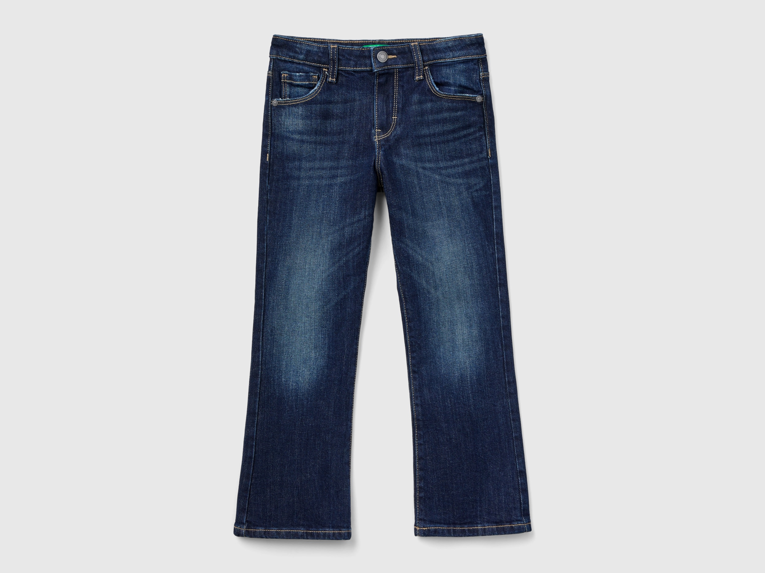 Benetton, Five Pocket Flared Jeans, size 3XL, Dark Blue, Kids