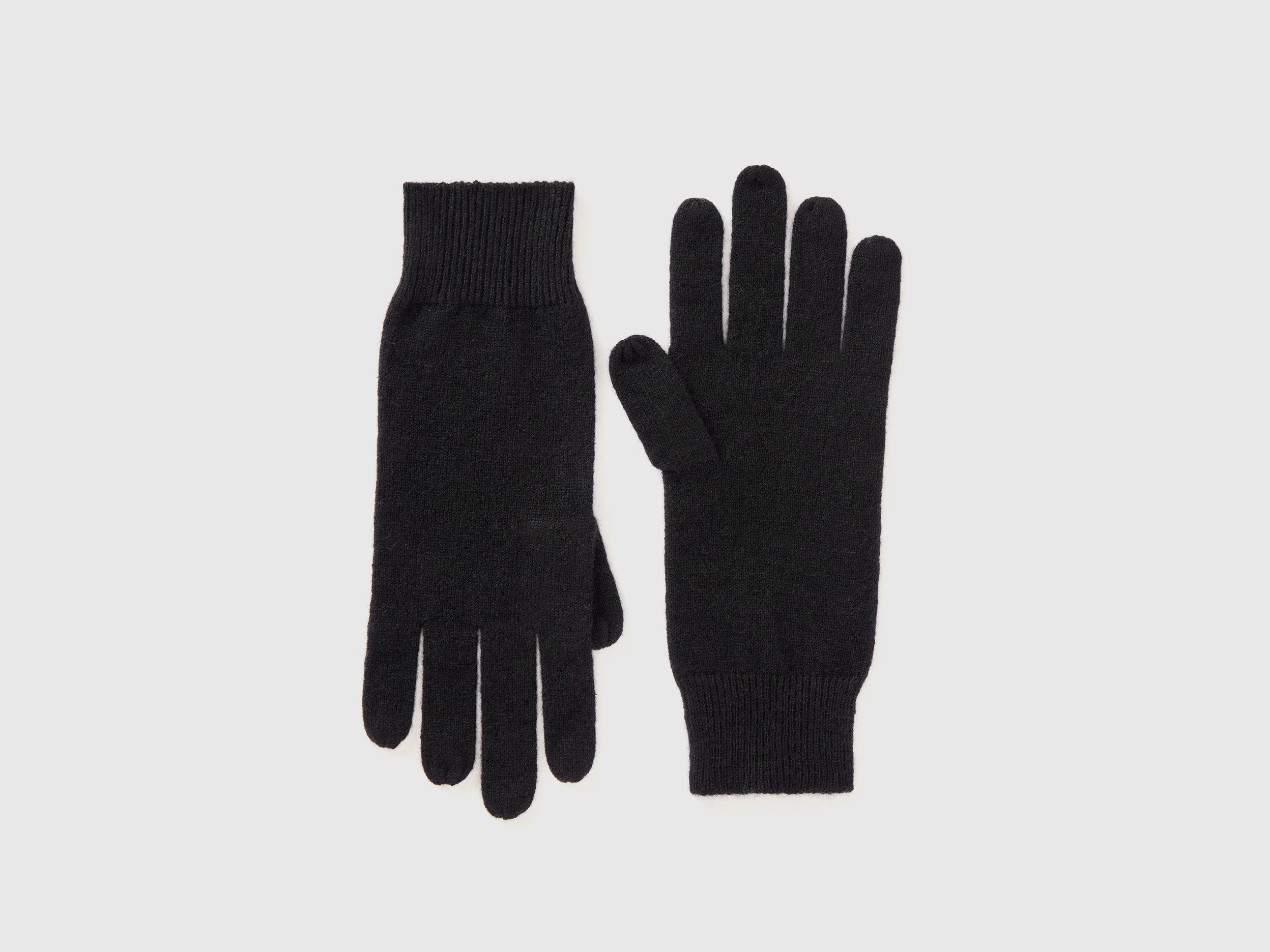 Benetton, Pure Cashmere Gloves, size OS, Black, Women