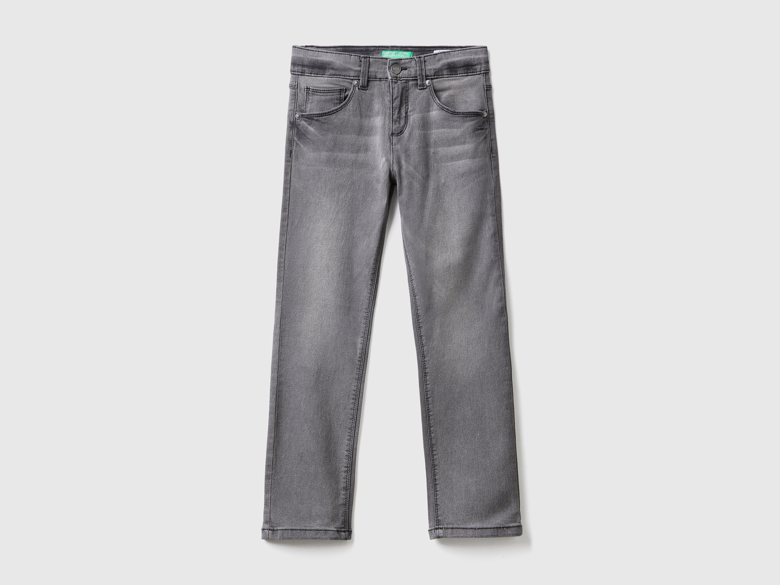 Benetton, Slim Fit-jeans Mit Fünf Taschen, size XL, Schwarz, female