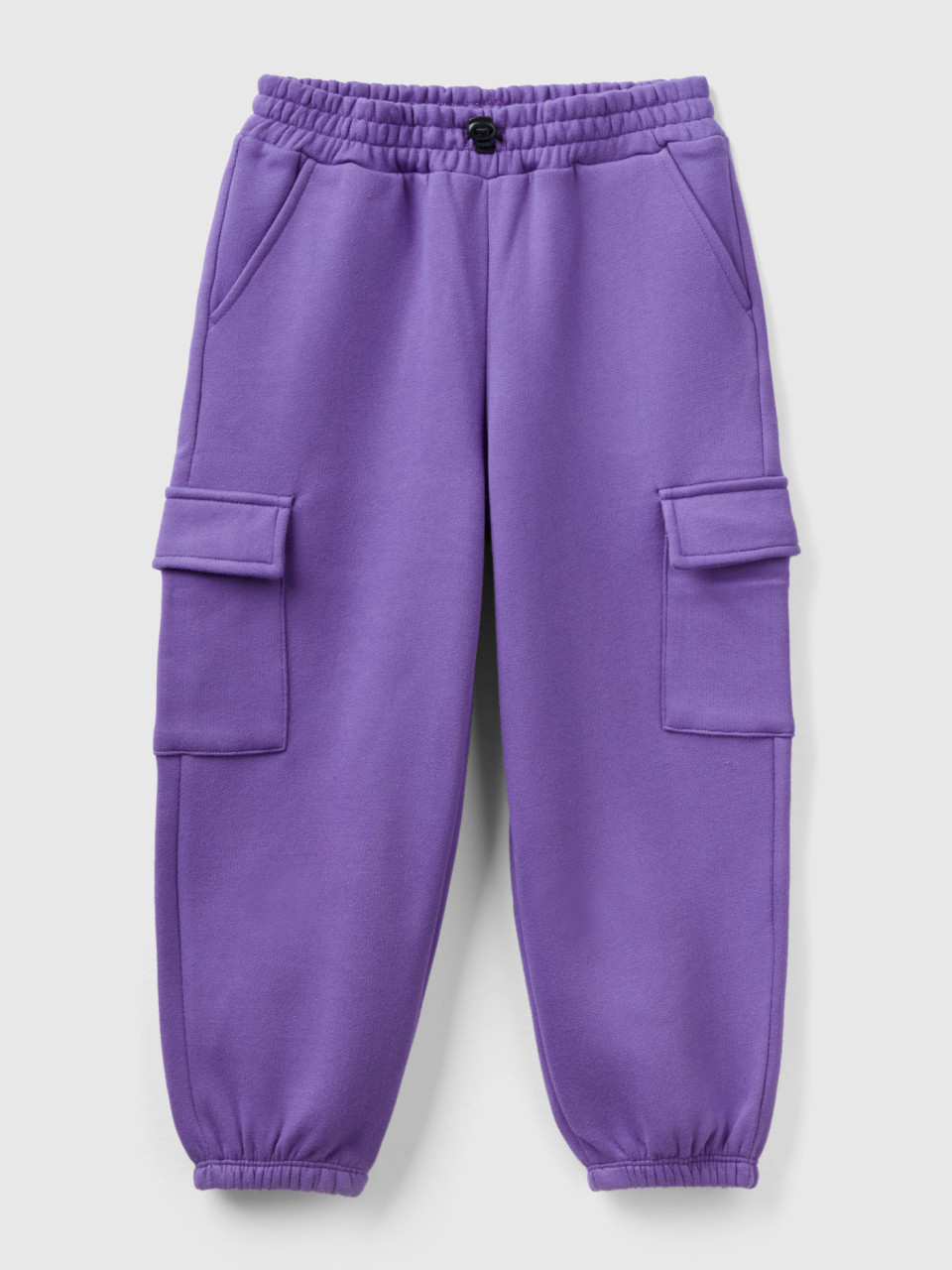 Benetton, Cargo Joggers With Drawstring, Violet, Kids