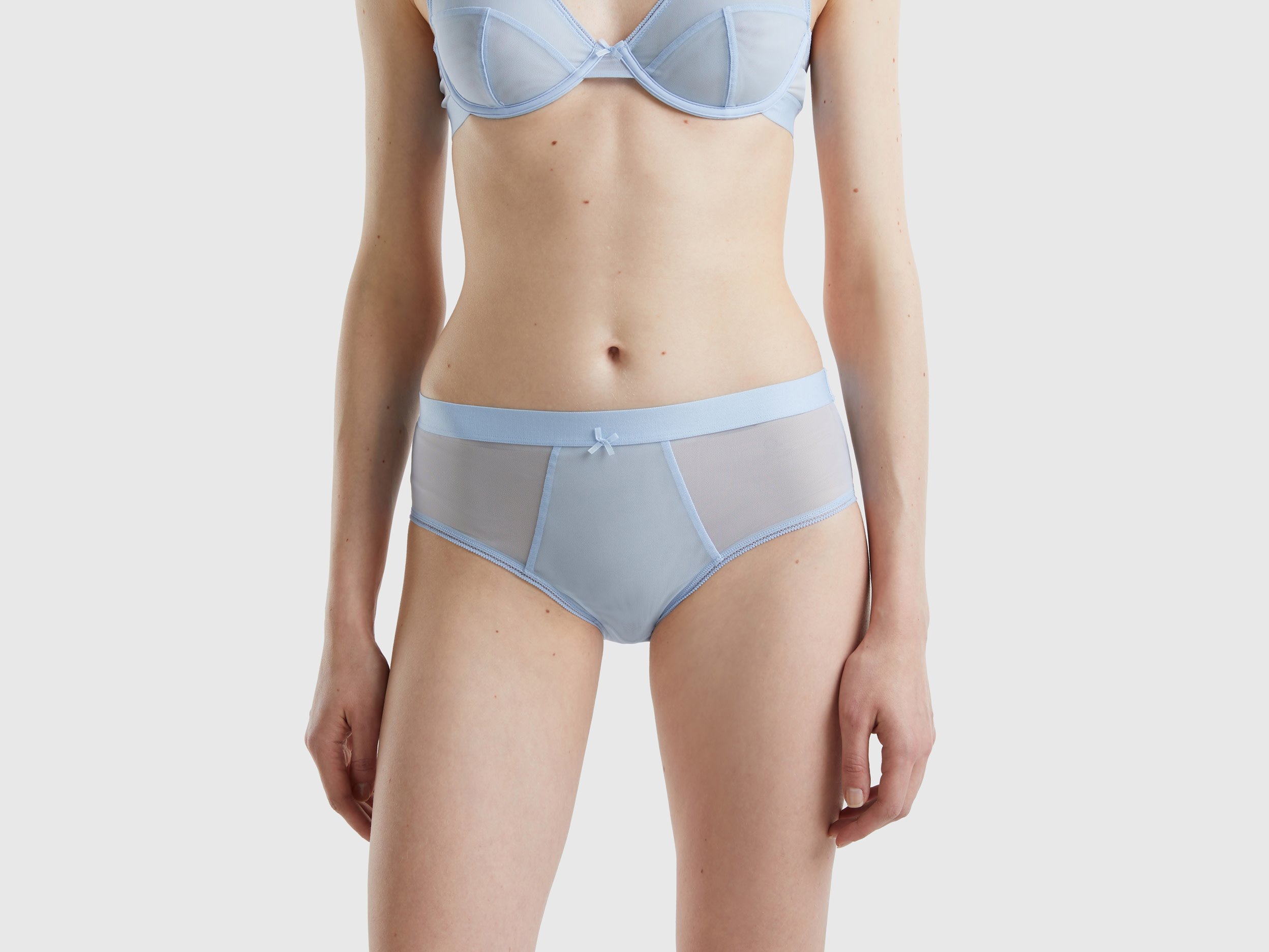 Benetton, Slip A Vita Alta In Retina, Lilla, Donna