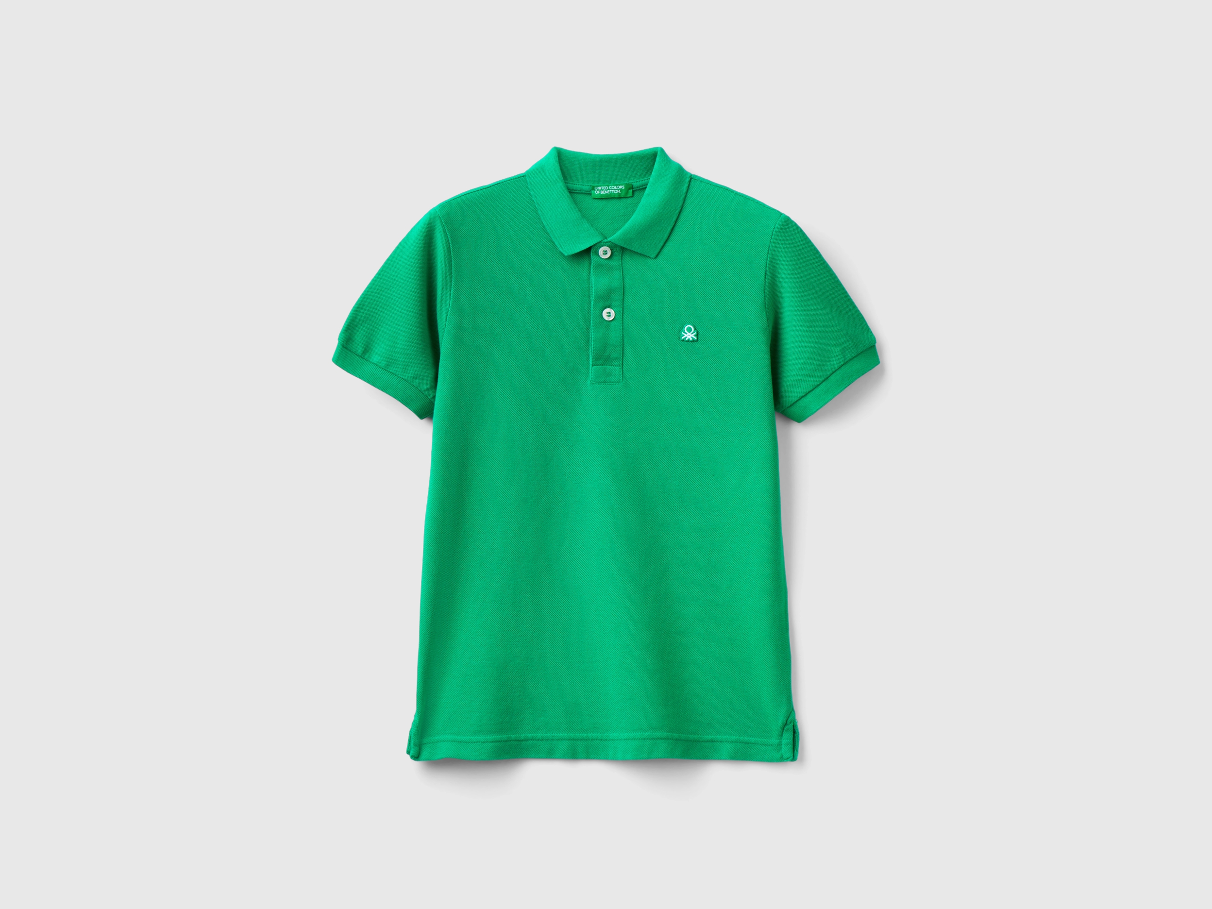 United Colors of Benetton Benetton, Πόλο Σλιμ Εφαρμογής 100% Οργανικό Βαμβακερό, size 3XL, Πρασινο, Παιδικά