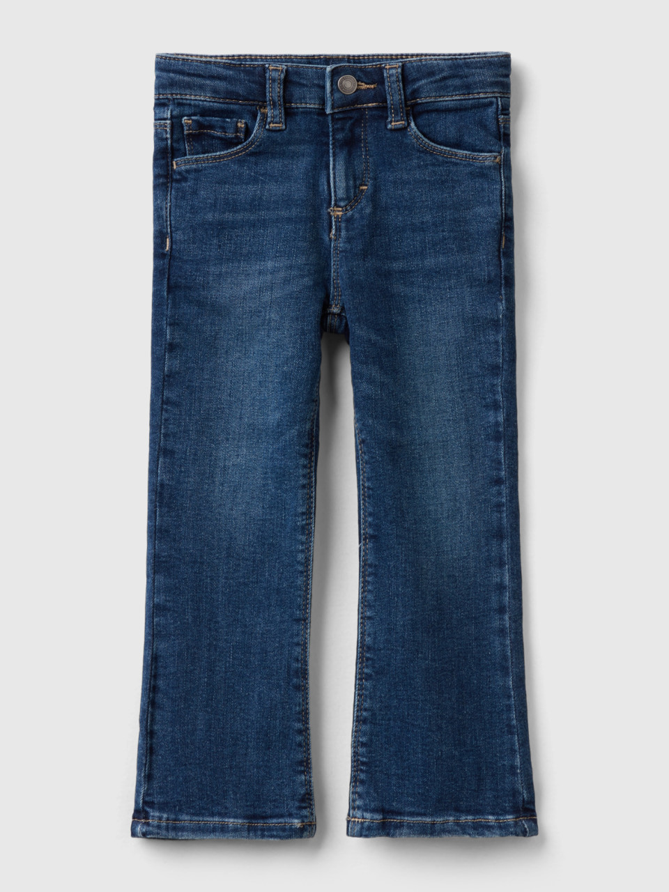 Benetton, Five Pocket Flared Jeans, Blue, Kids