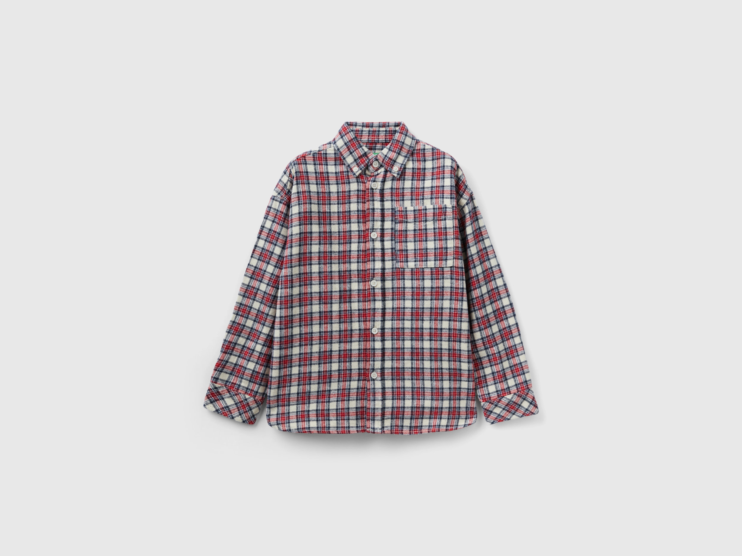 Benetton, Check Flannel Shirt, size 2XL, Multi-color, Kids
