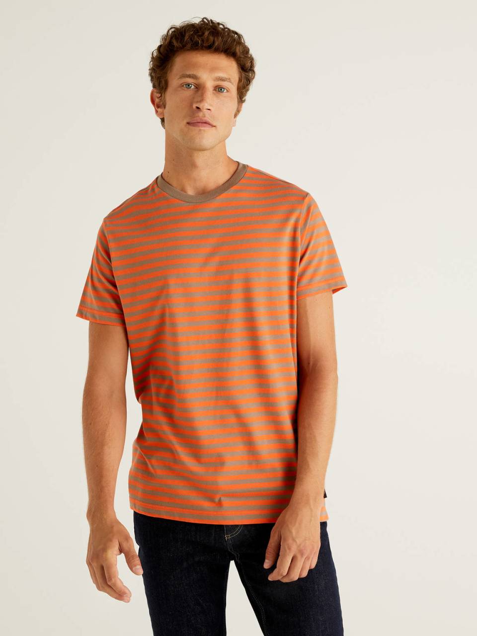 Benetton Striped t-shirt in 100% organic cotton. 1