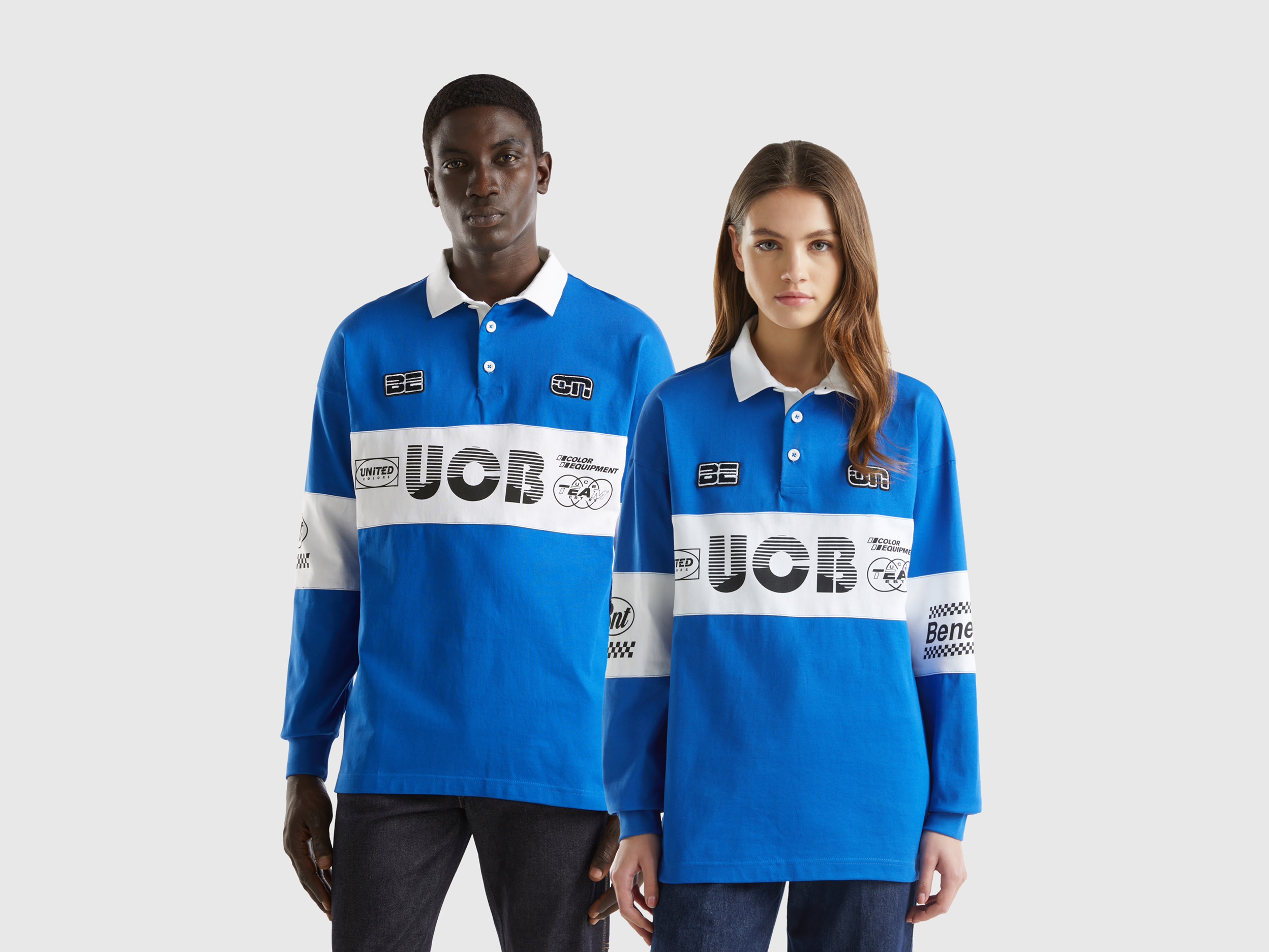 Benetton, Polo Rugby Blu, Blu, Donna
